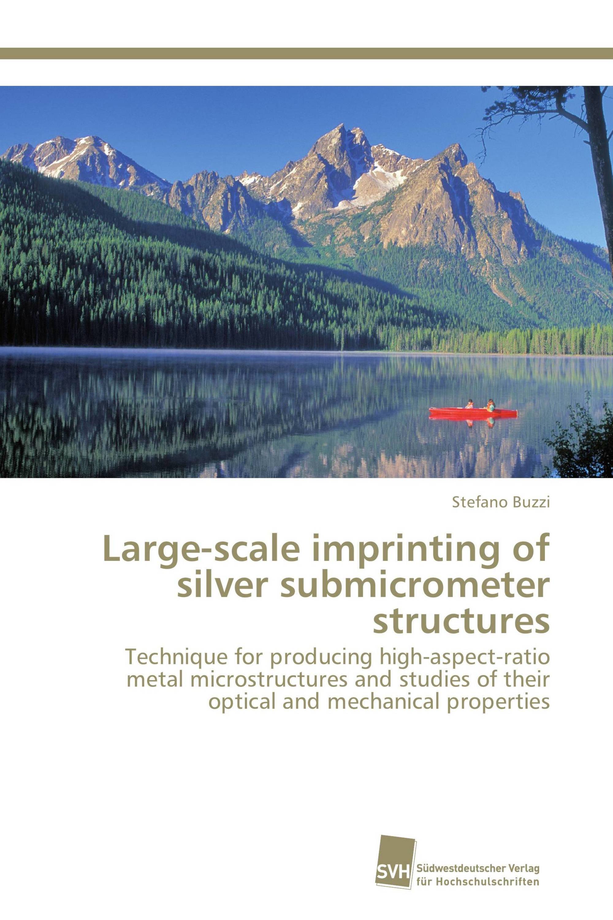 Large-scale imprinting of silver submicrometer structures