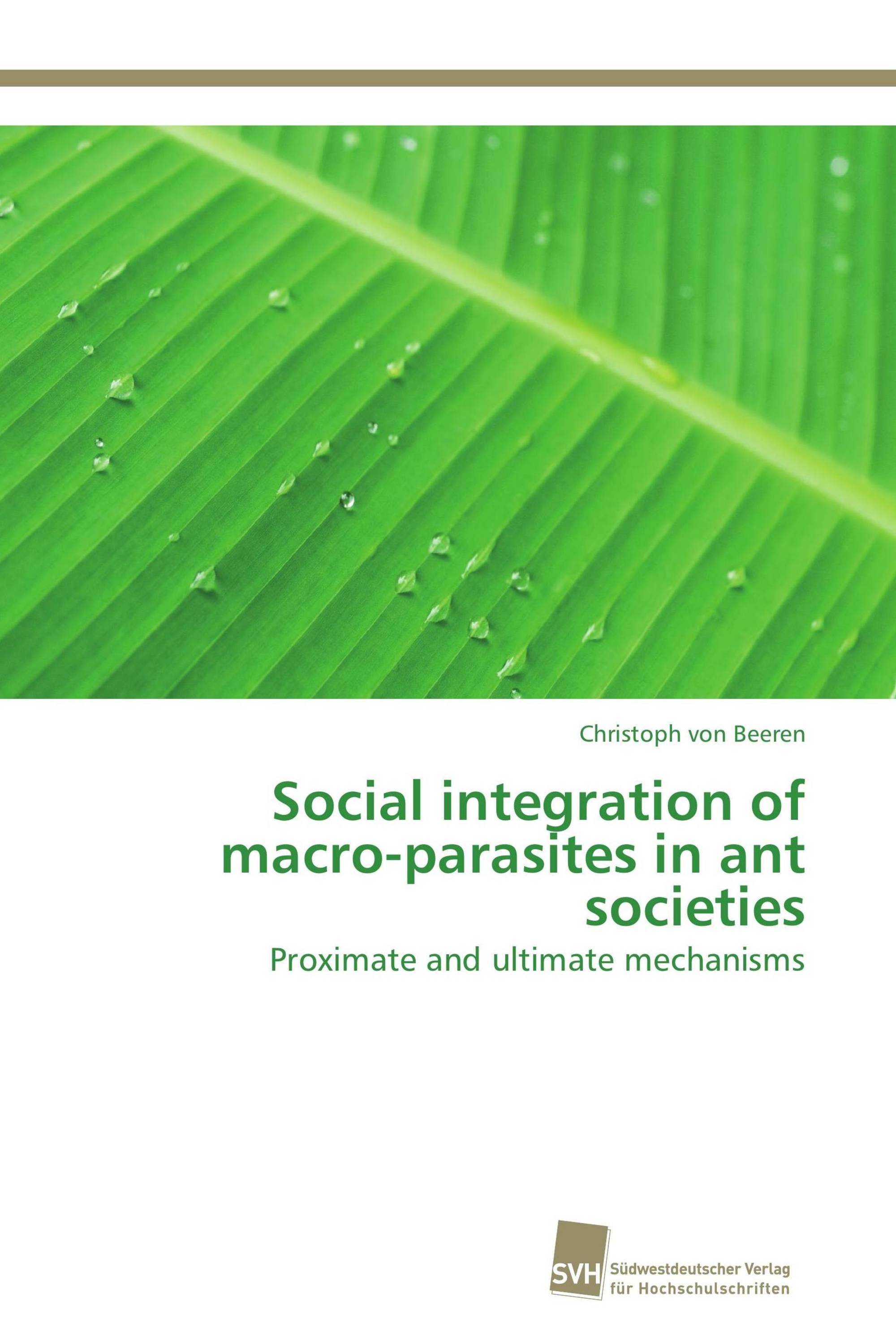 Social integration of macro-parasites in ant societies