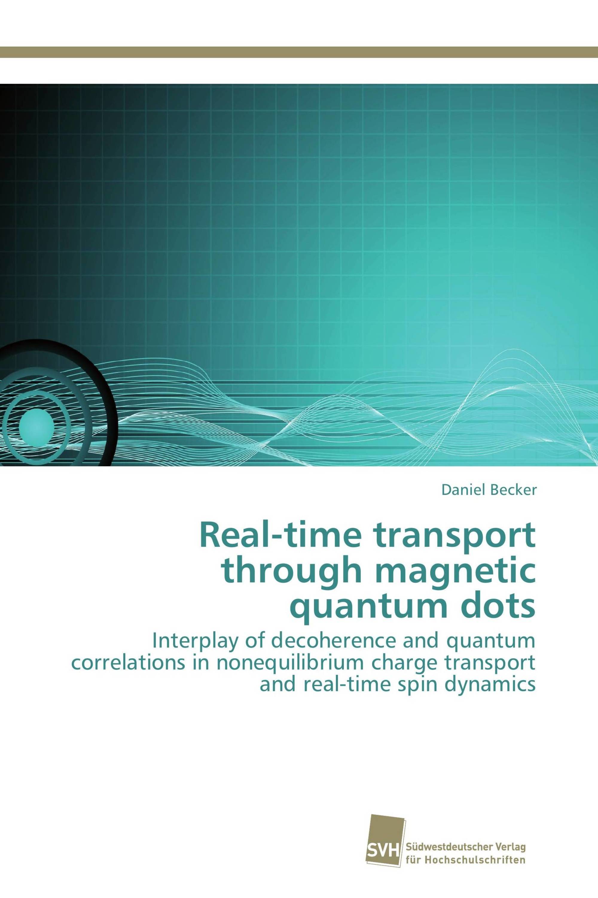 Real-time transport through magnetic quantum dots