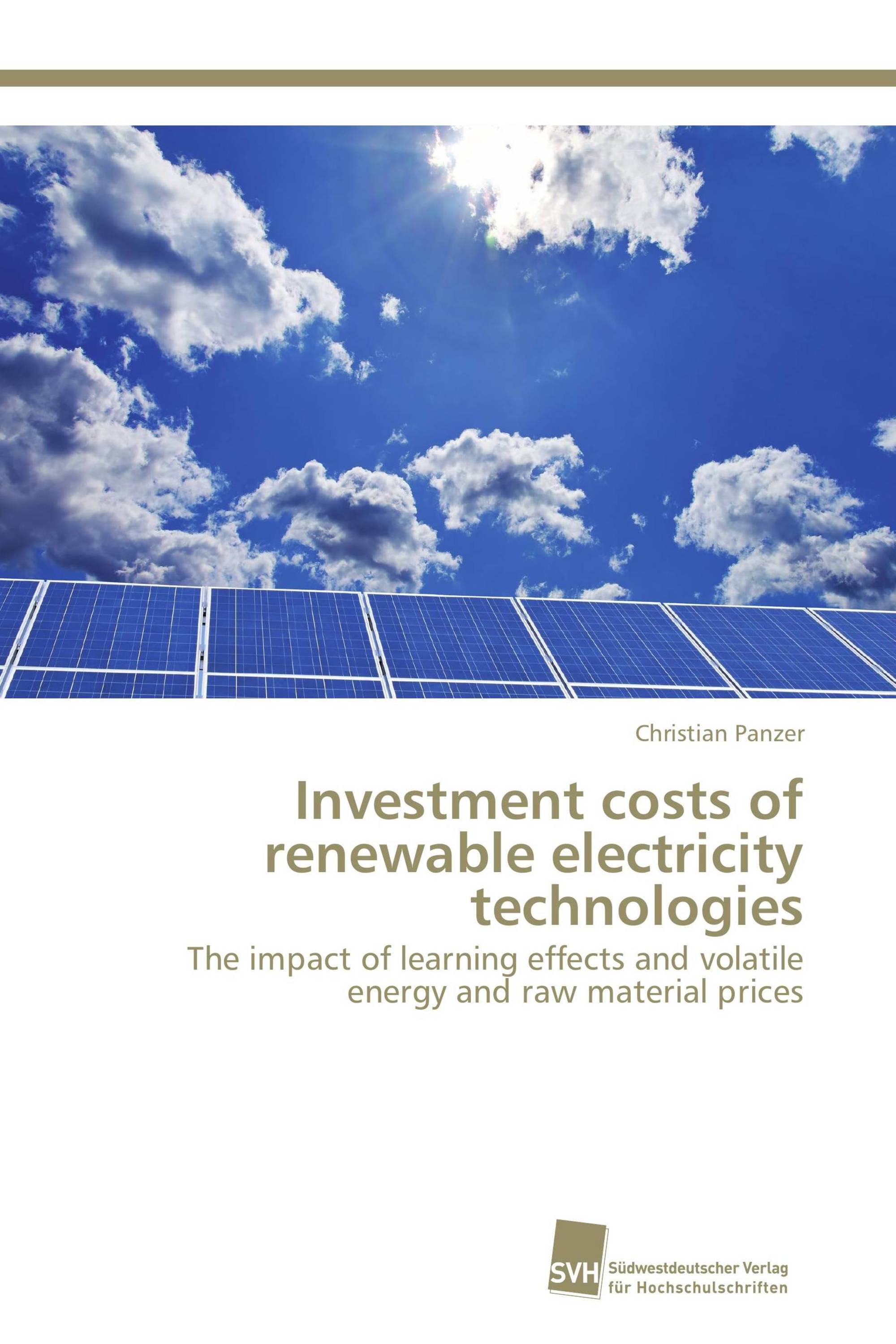 Investment costs of renewable electricity technologies