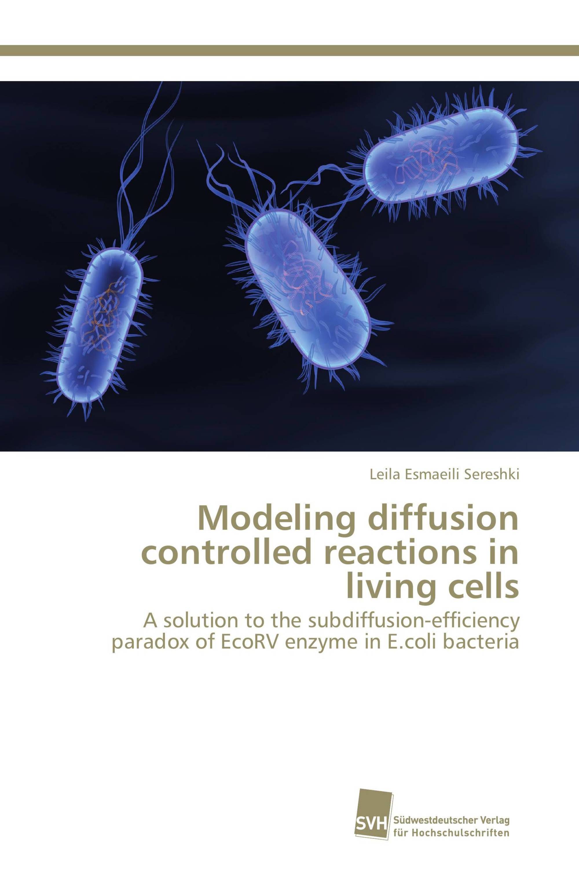 Modeling diffusion controlled reactions in living cells