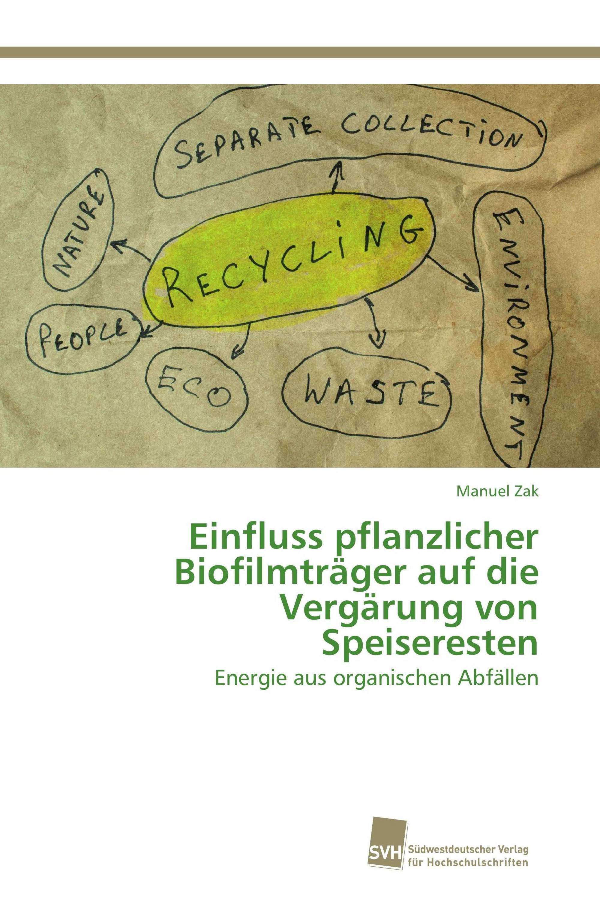 Einfluss pflanzlicher Biofilmträger auf die Vergärung von Speiseresten