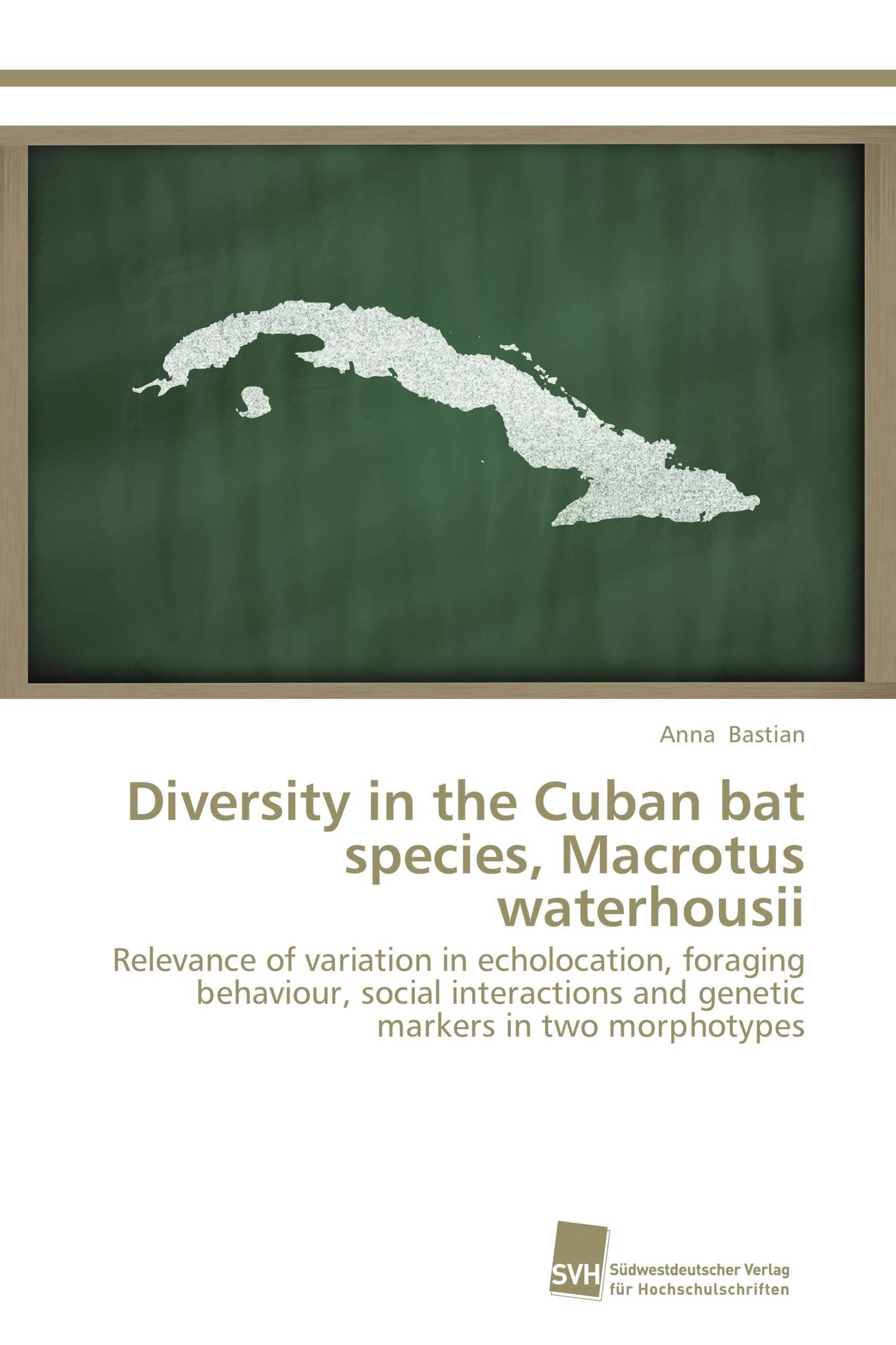 Diversity in the Cuban bat species, Macrotus waterhousii