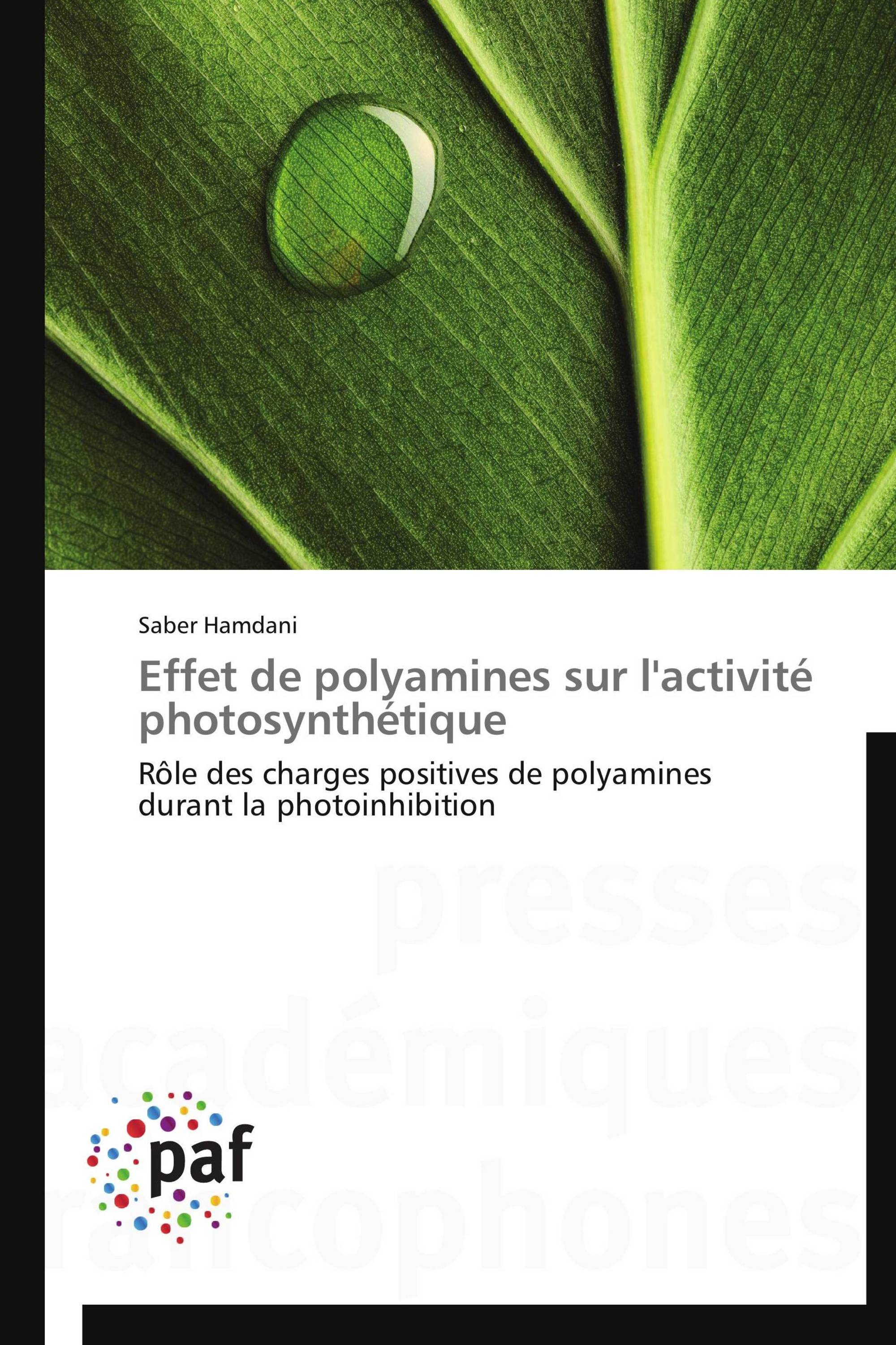 Effet de polyamines sur l'activité photosynthétique