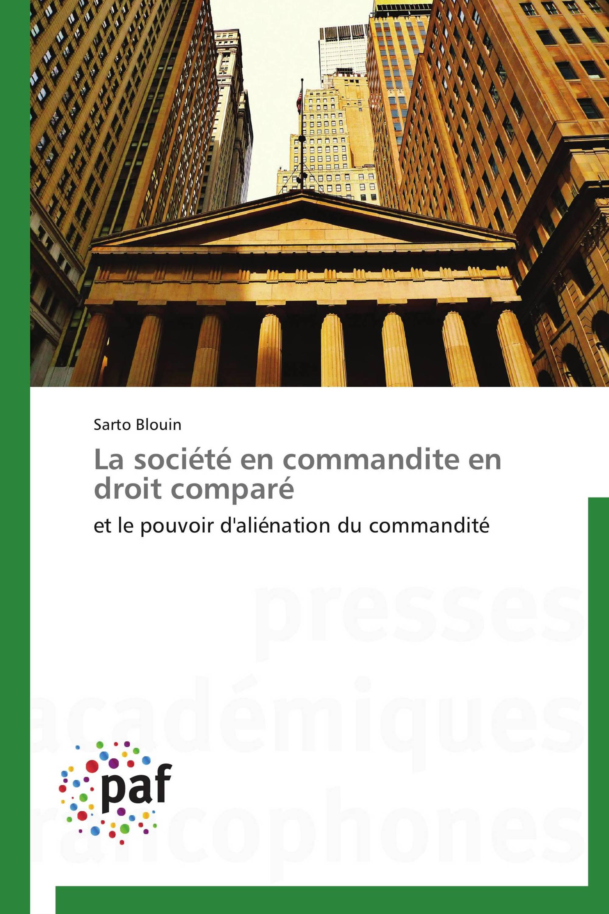 La société en commandite en droit comparé