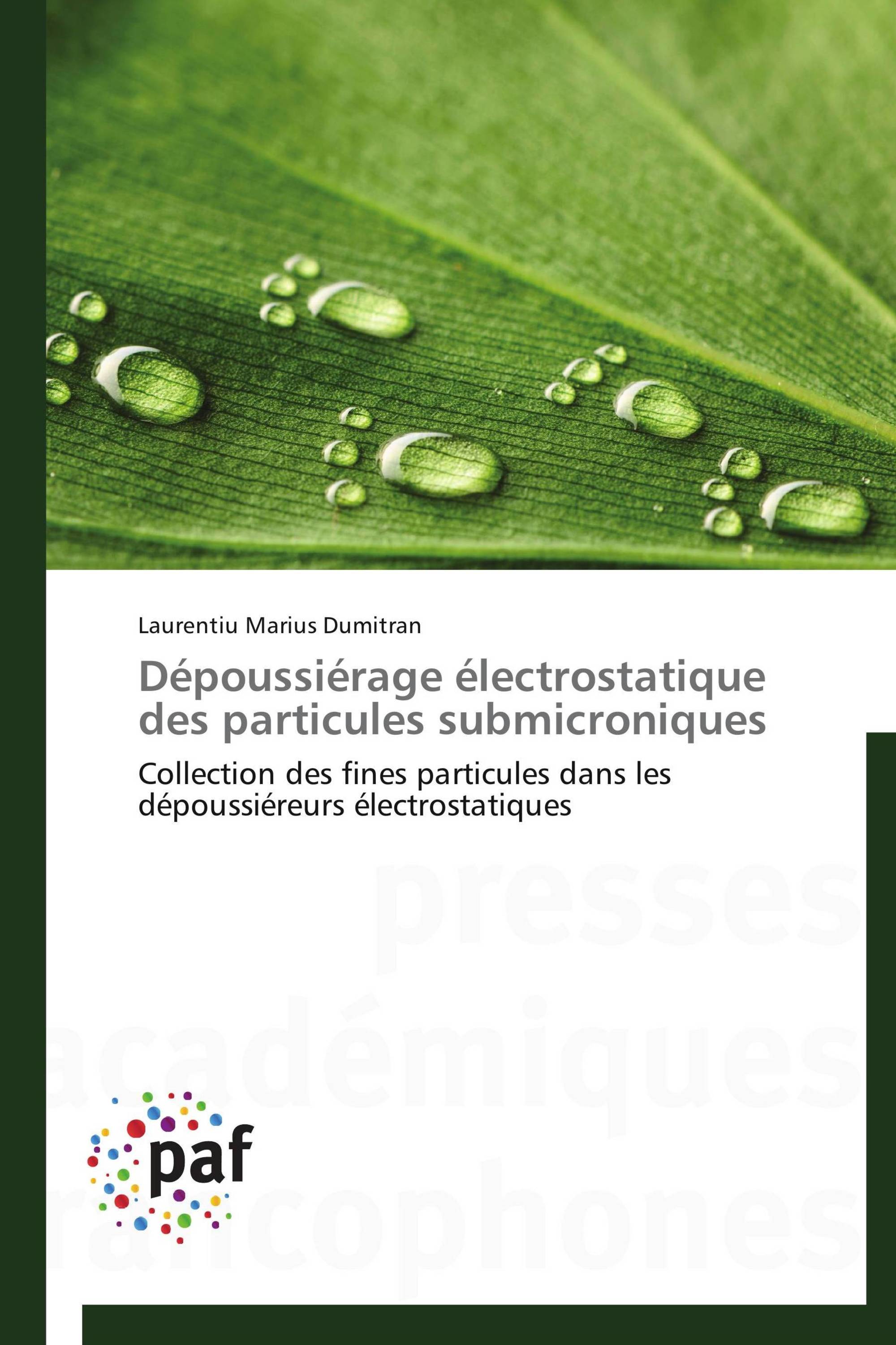 Dépoussiérage électrostatique des particules submicroniques