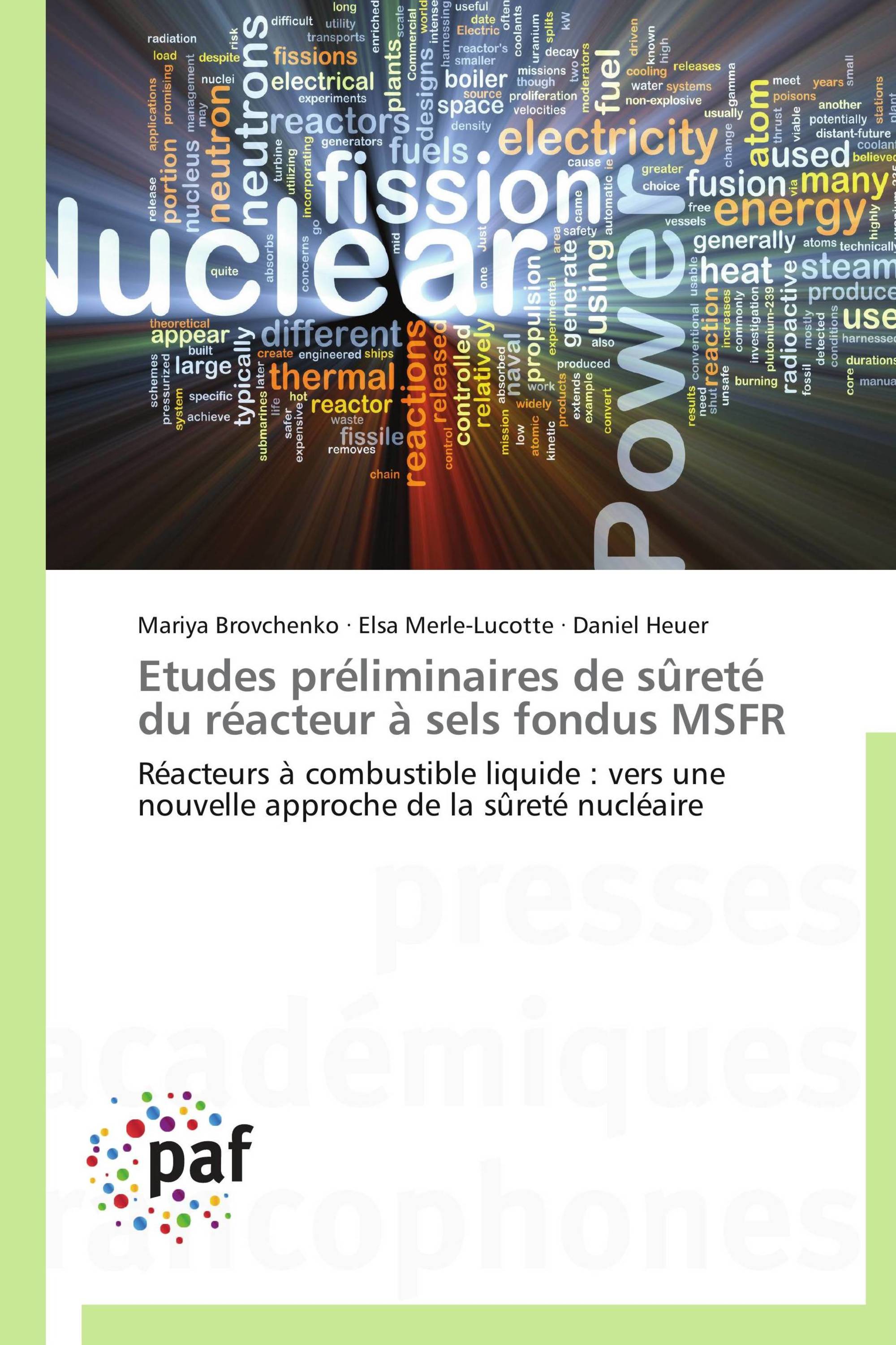 Etudes préliminaires de sûreté du réacteur à sels fondus MSFR