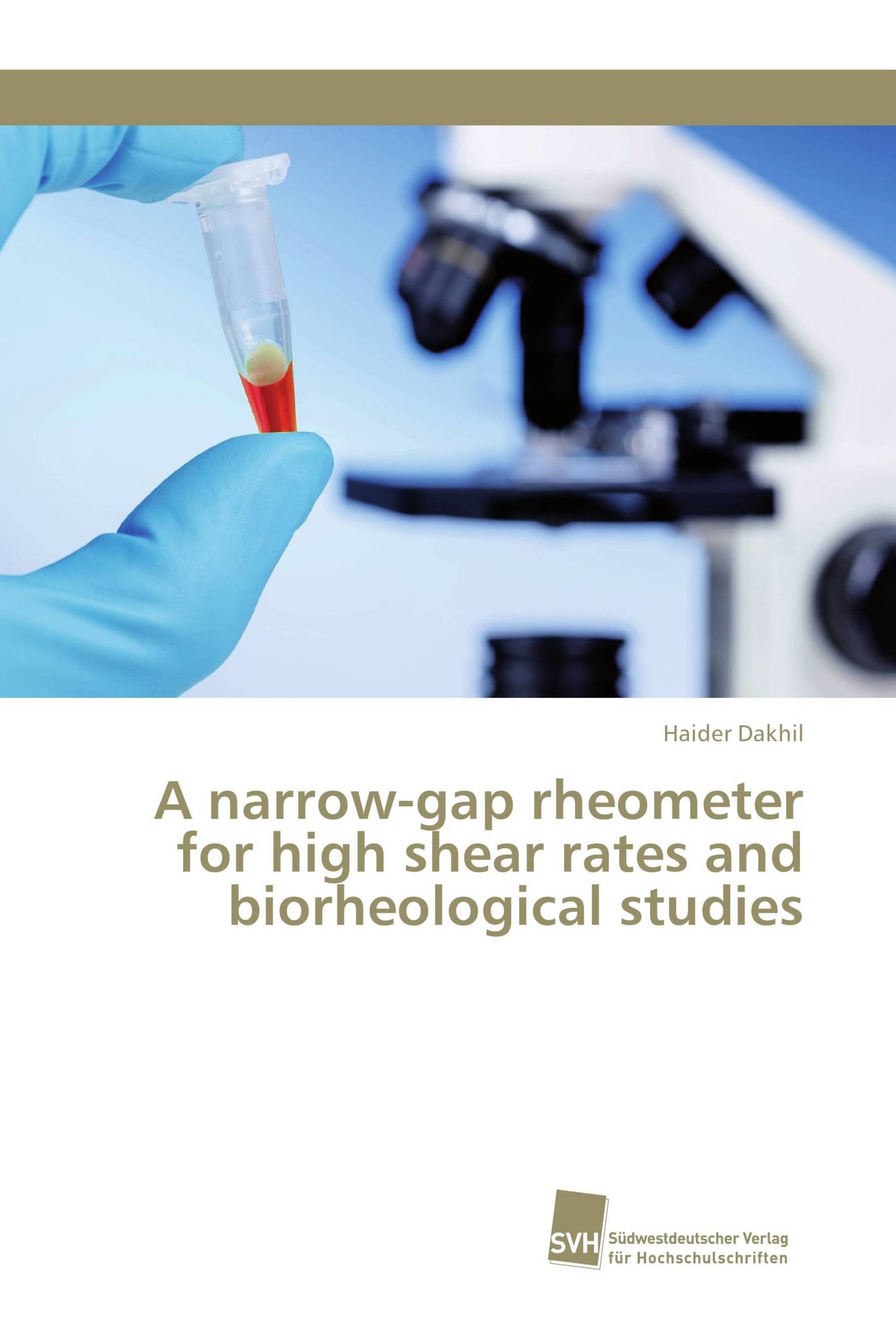 A narrow-gap rheometer for high shear rates and biorheological studies