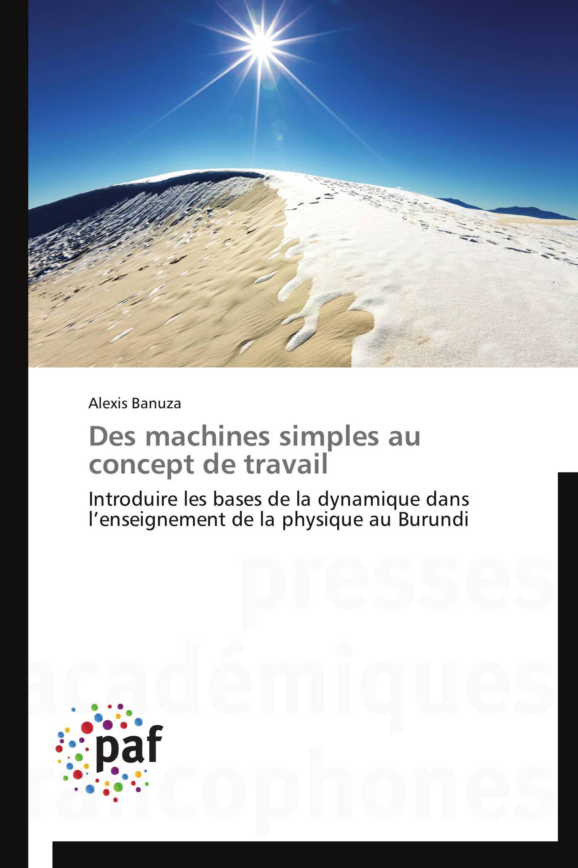 Des machines simples au concept de travail