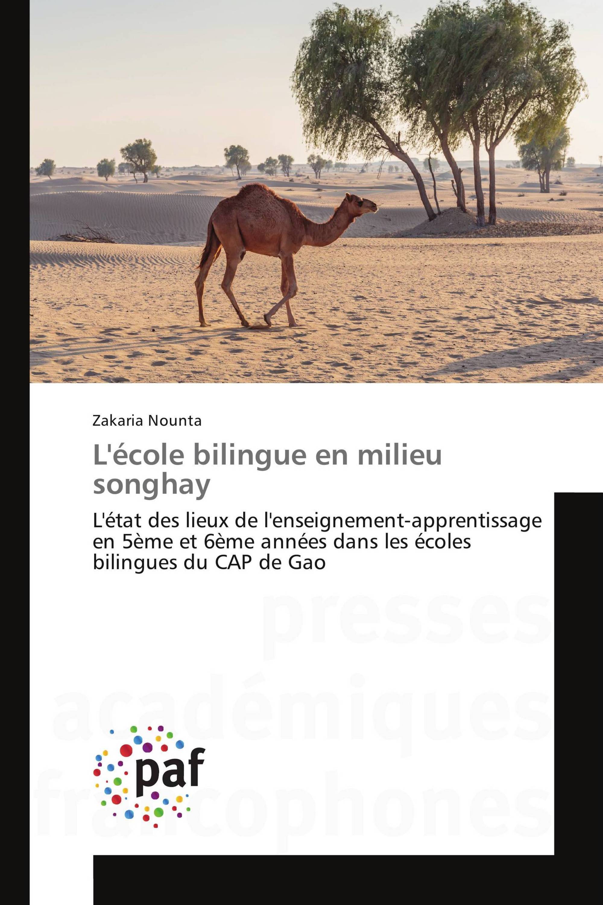 L'école bilingue en milieu songhay