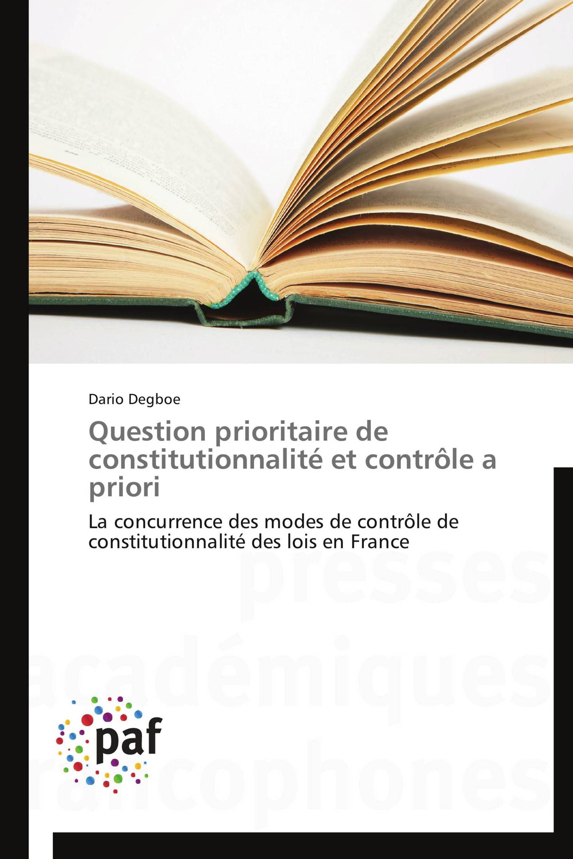 Question prioritaire de constitutionnalité et contrôle a priori