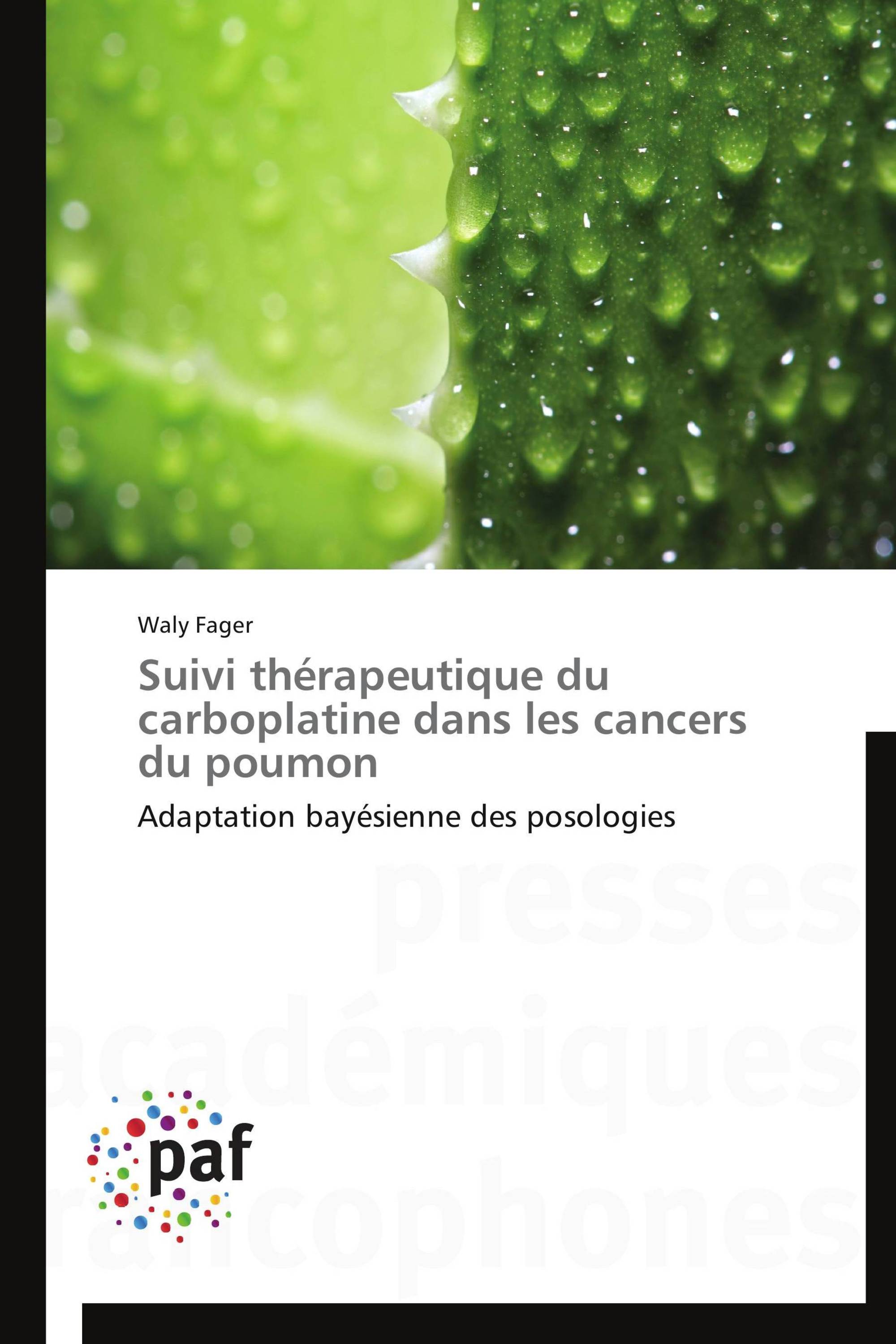 Suivi thérapeutique du carboplatine dans les cancers du poumon