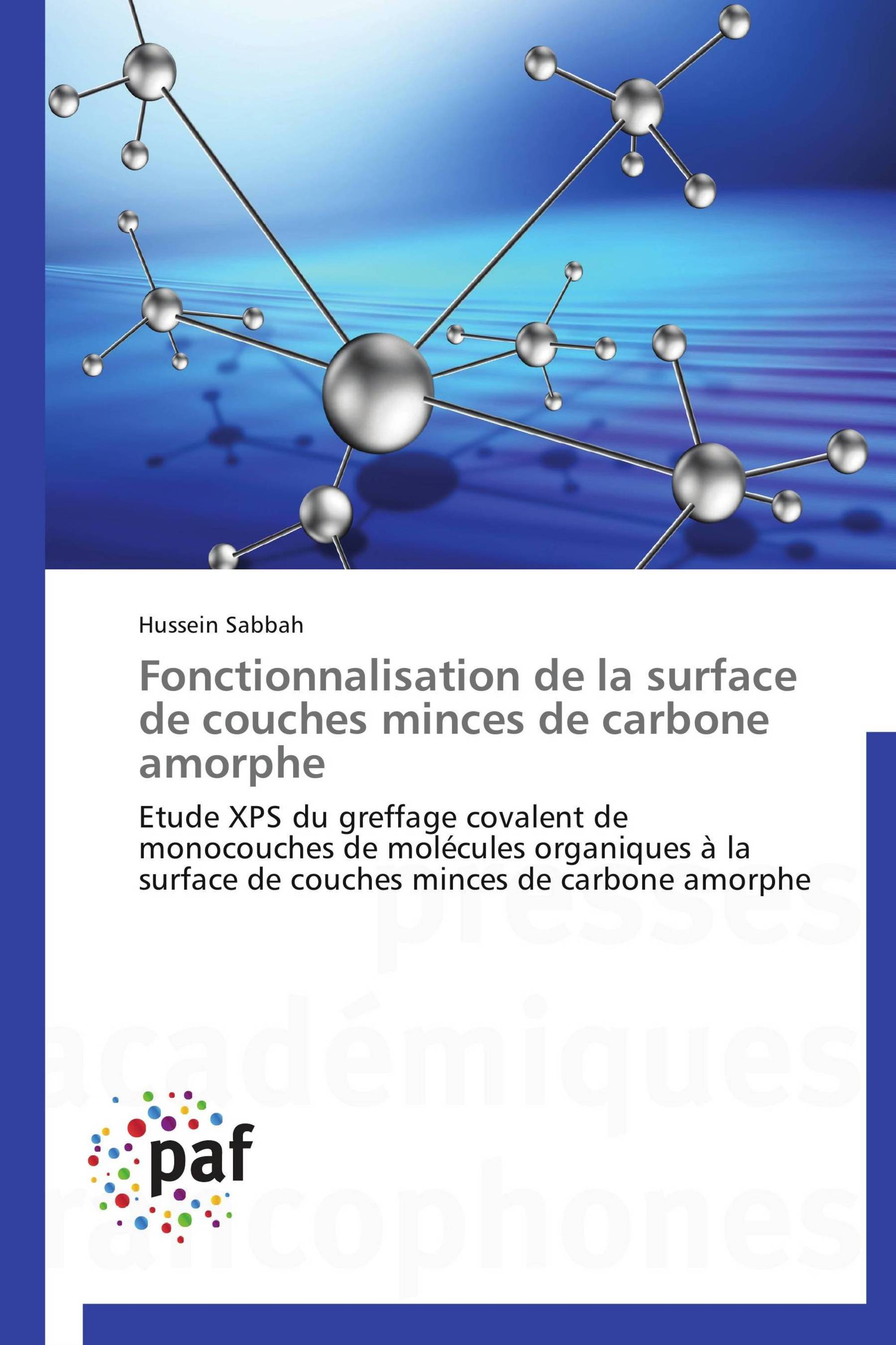 Fonctionnalisation de la surface de couches minces de carbone amorphe