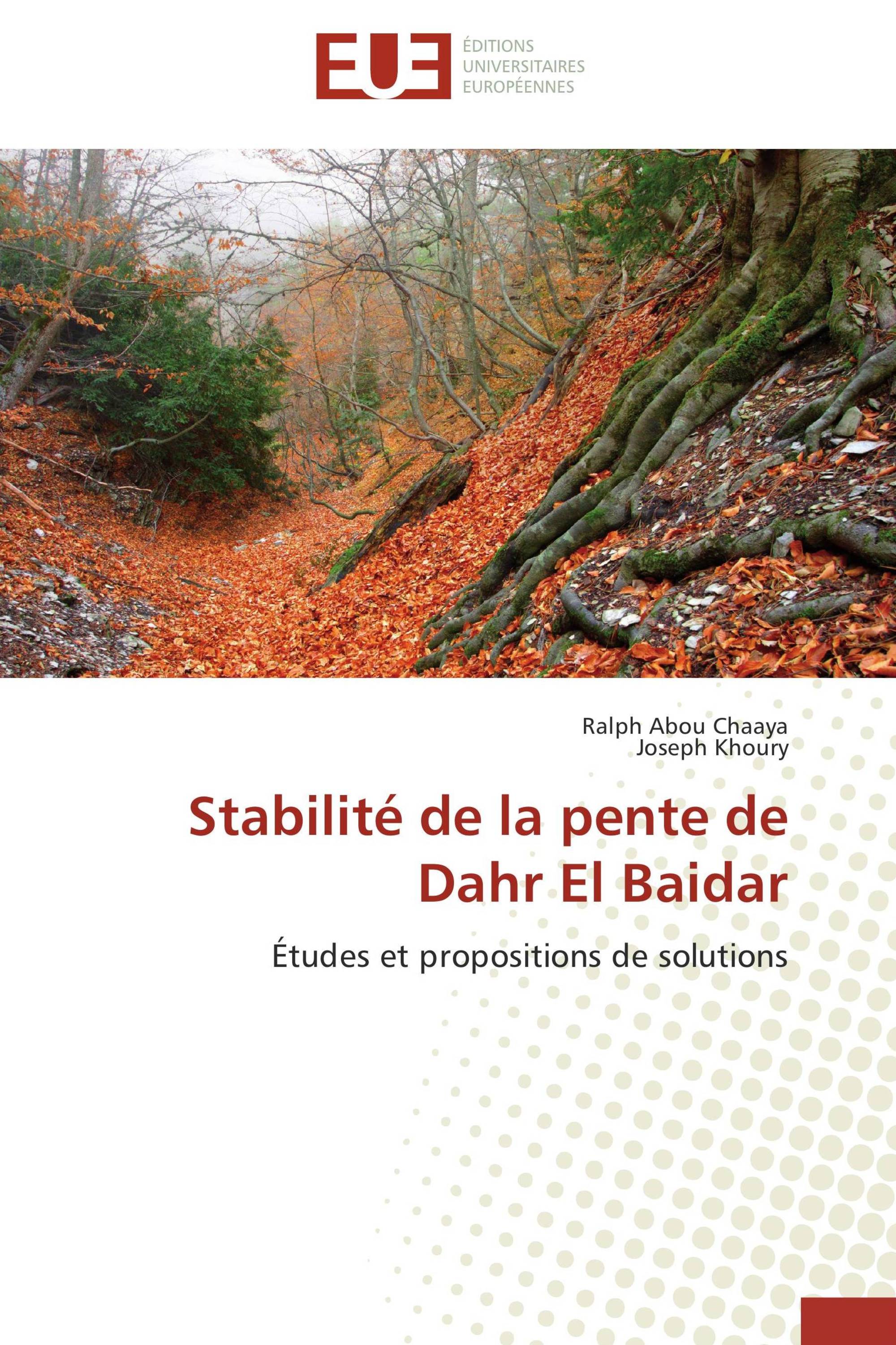 Stabilité de la pente de Dahr El Baidar