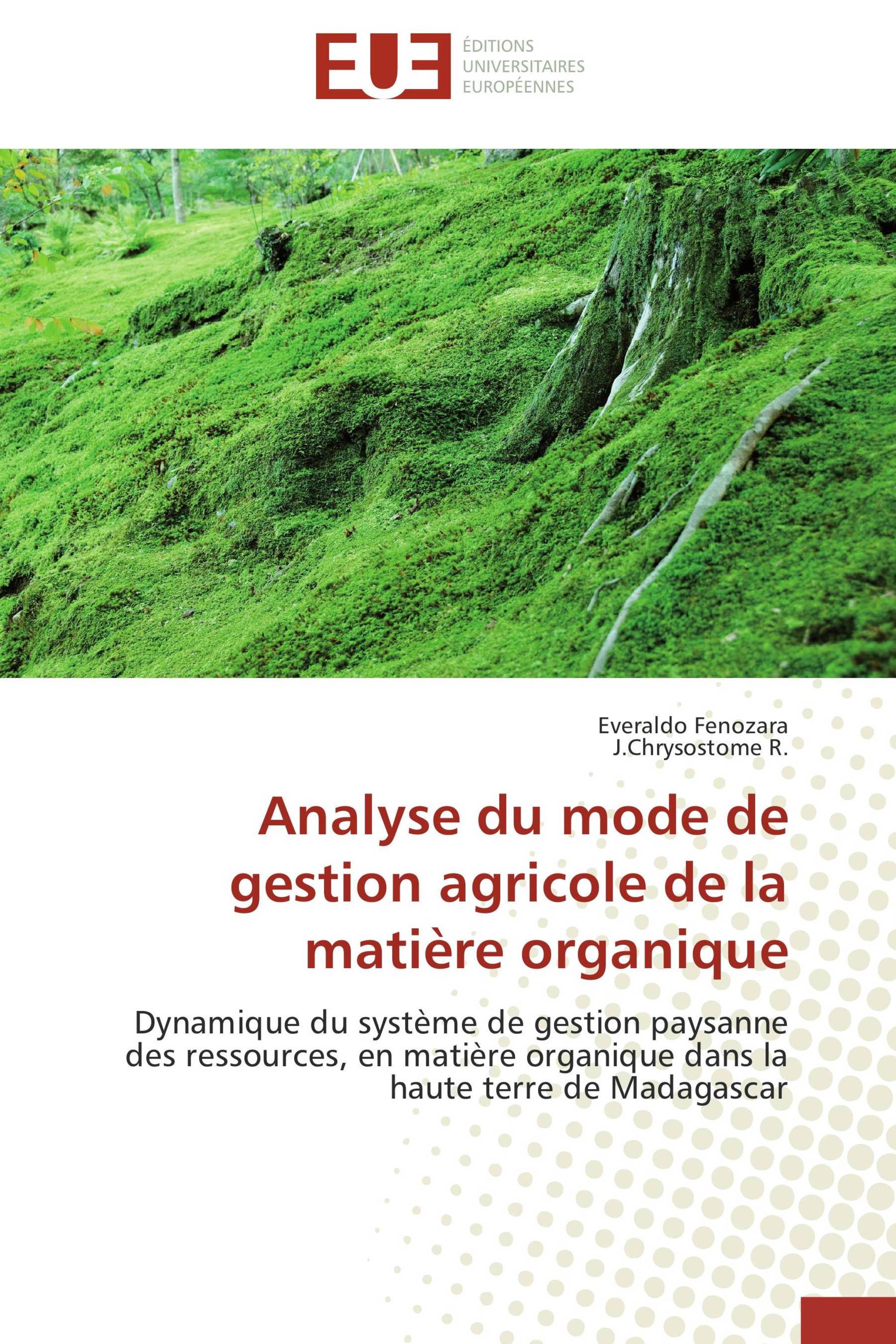 Analyse du mode de gestion agricole de la matière organique