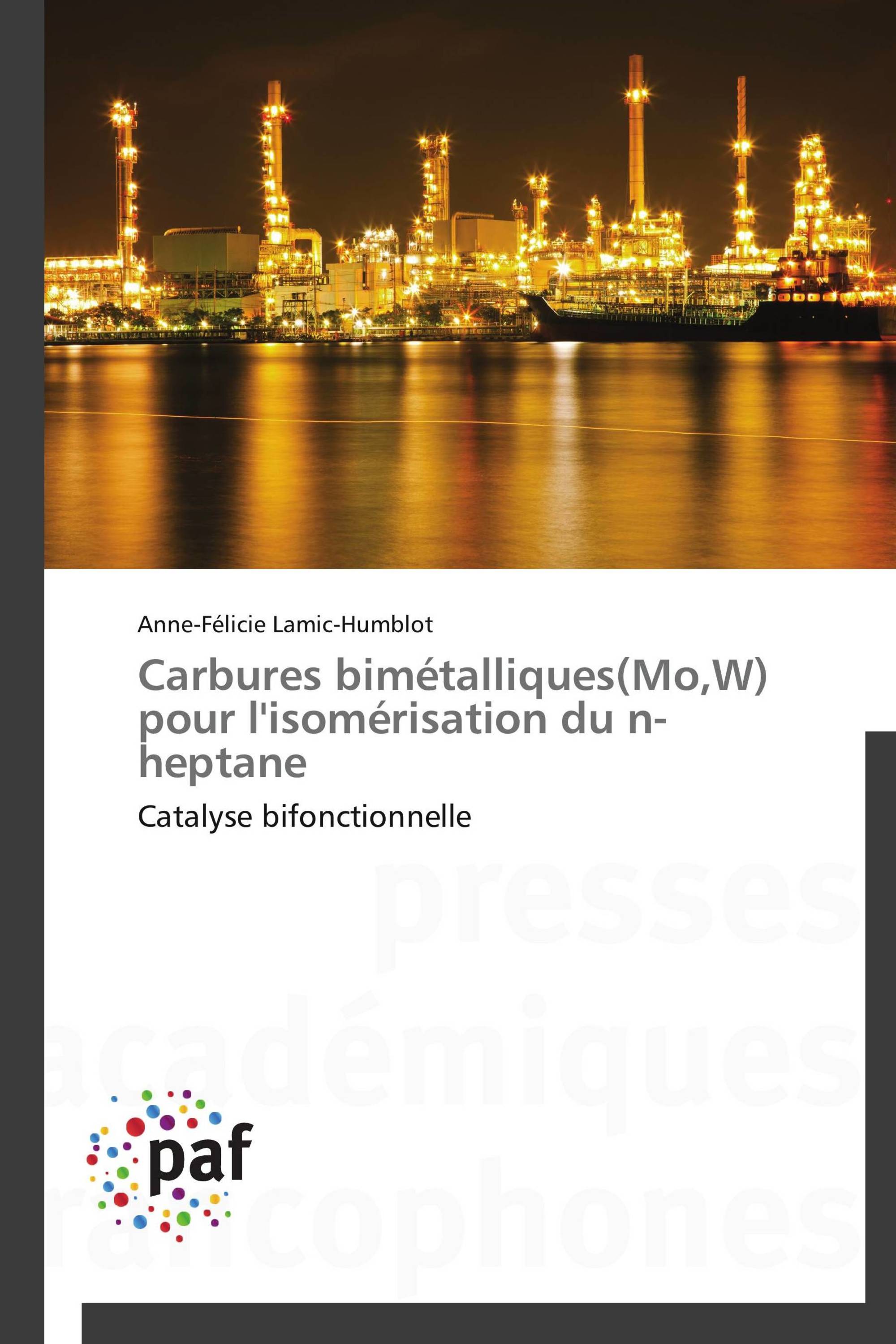 Carbures bimétalliques(Mo,W) pour l'isomérisation du n-heptane