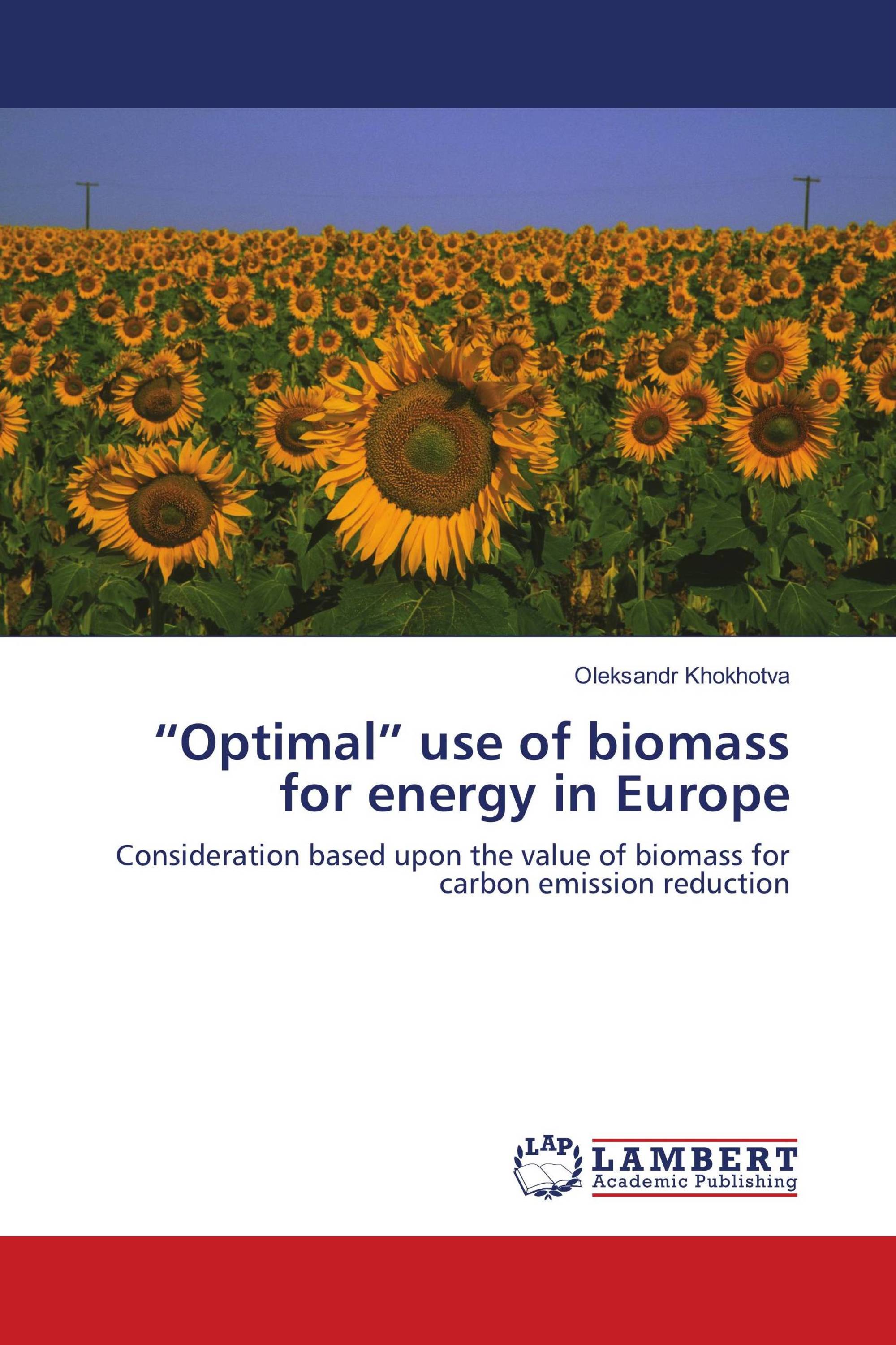 “Optimal” use of biomass for energy in Europe