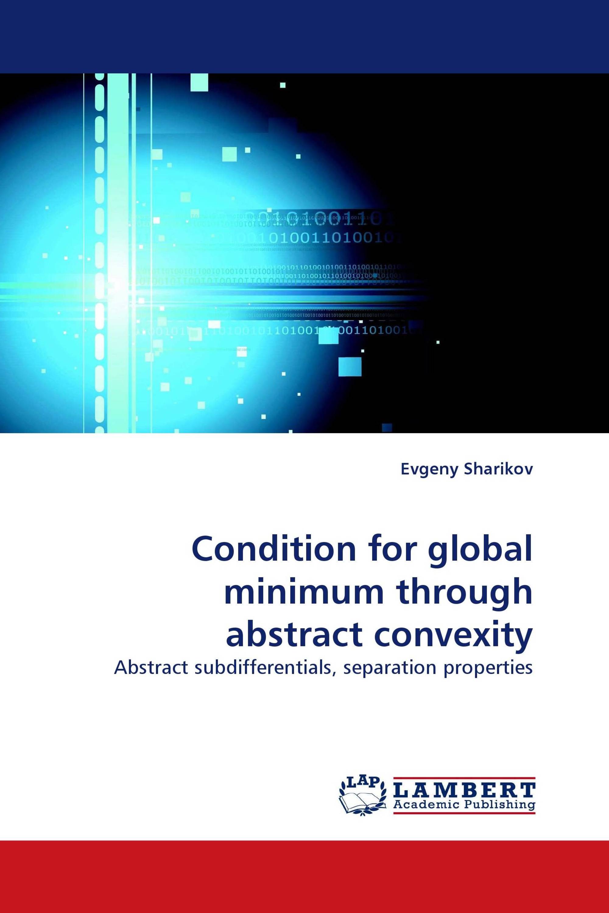 Condition for global minimum through abstract convexity