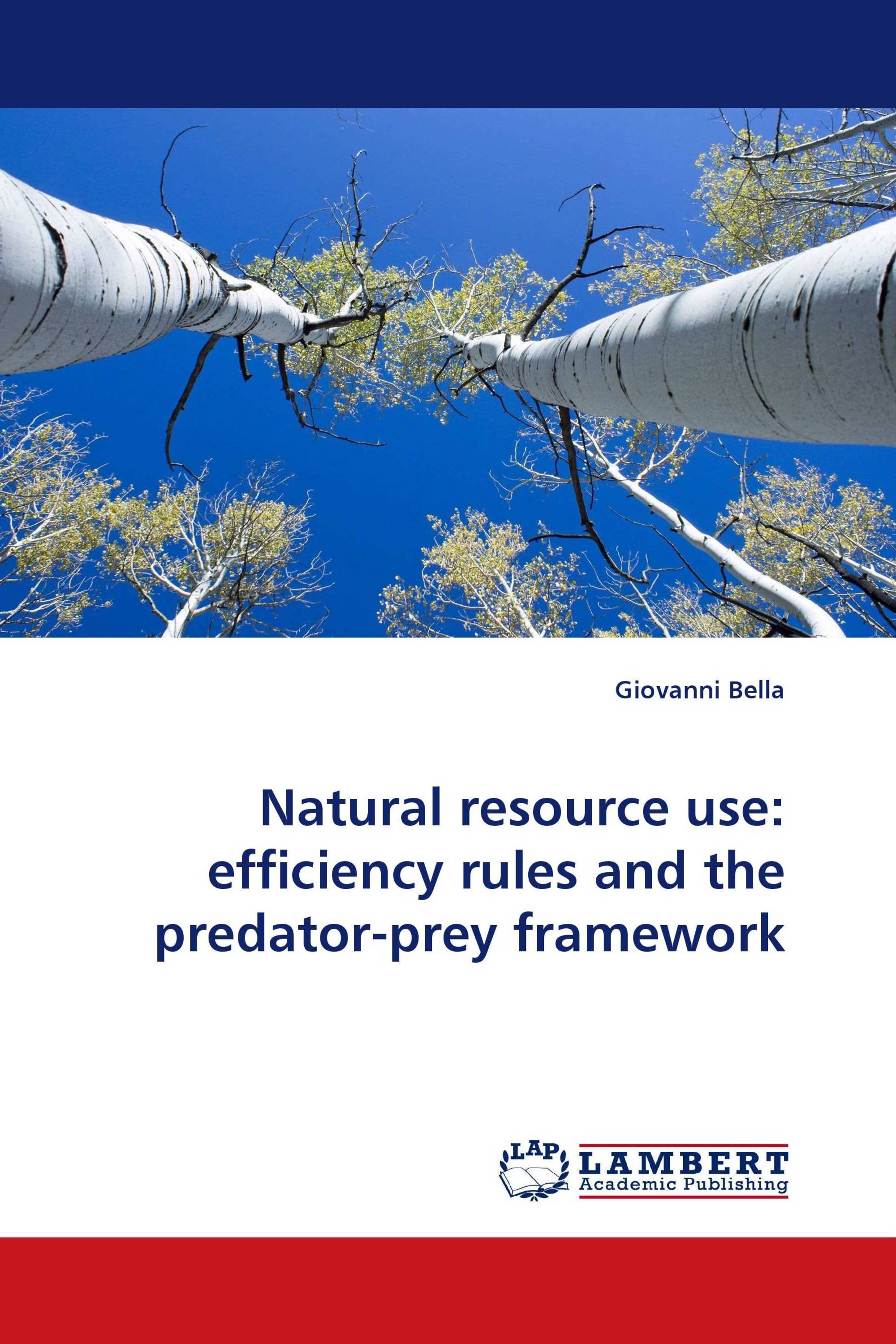 Natural resource use: efficiency rules and the predator-prey framework