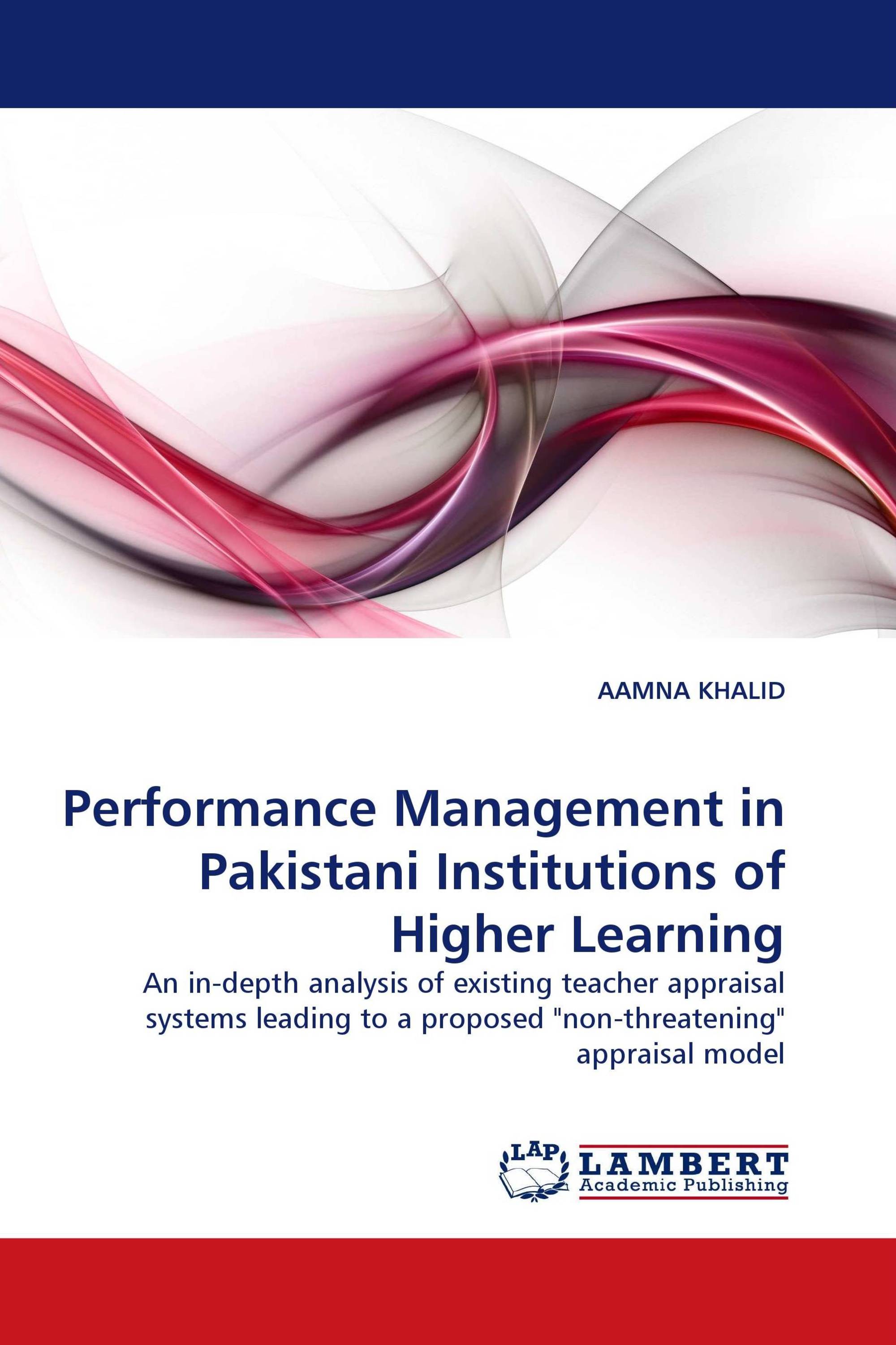 Performance Management in Pakistani Institutions of Higher Learning