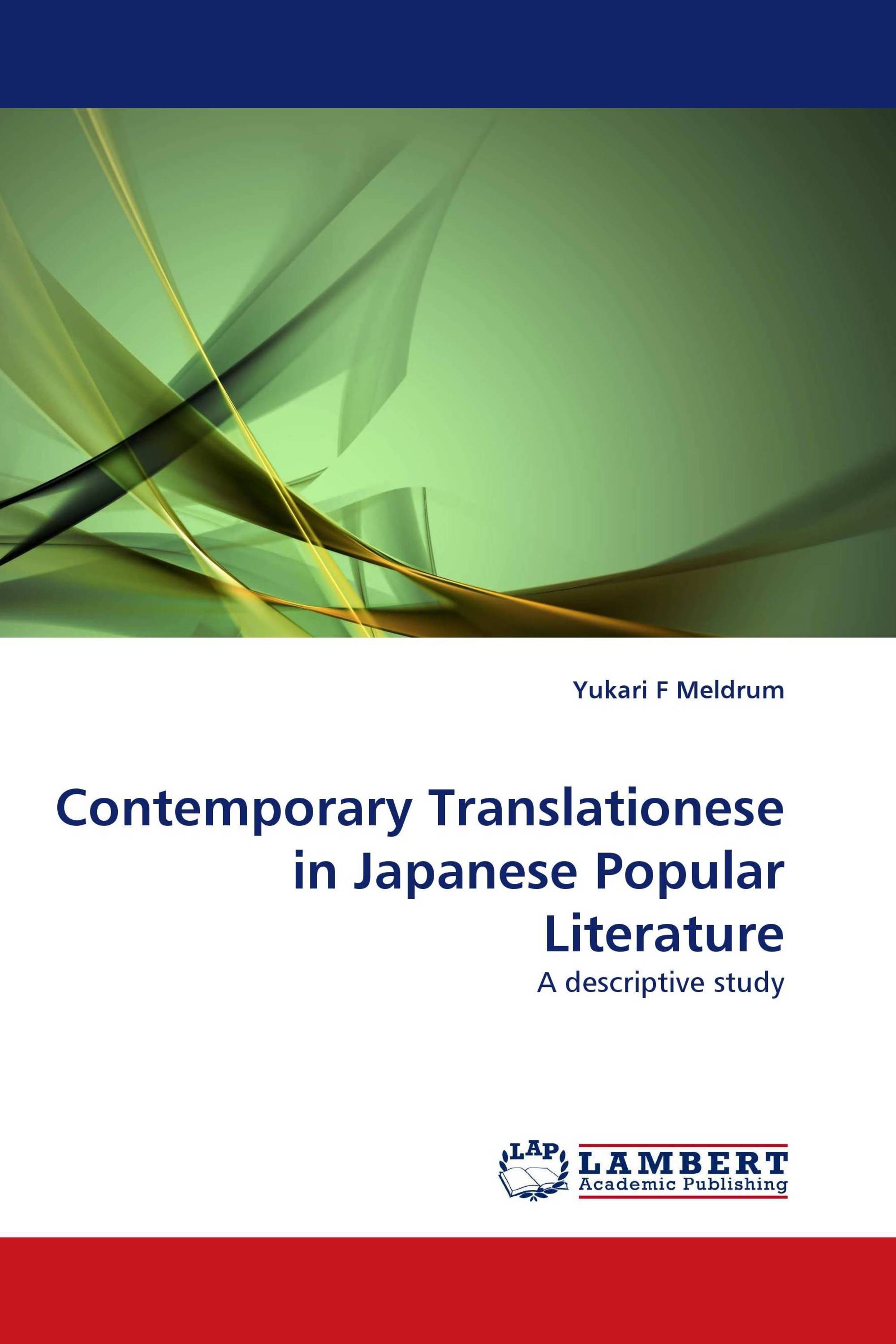 Contemporary Translationese in Japanese Popular Literature