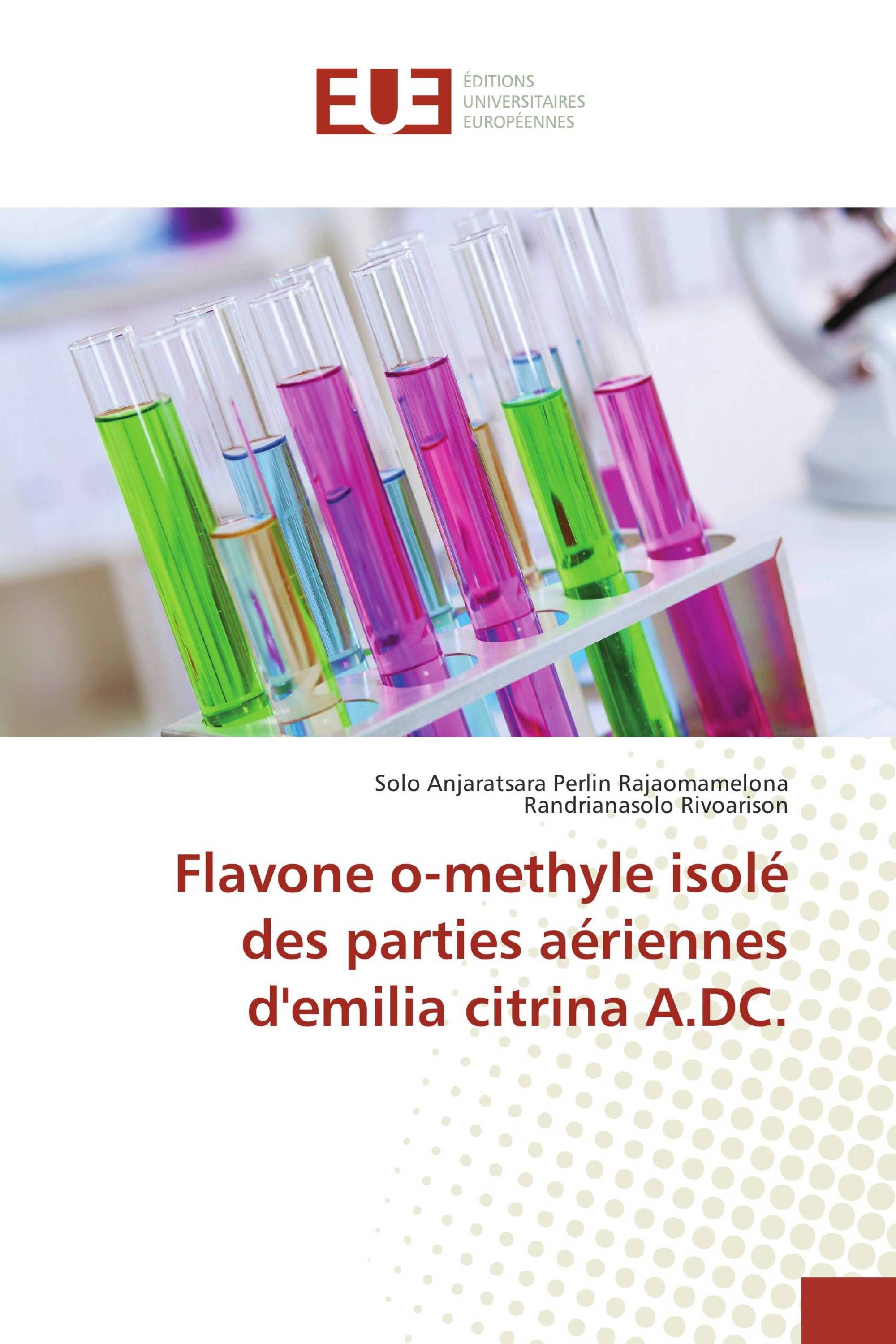 Flavone o-methyle isolé des parties aériennes d'emilia citrina A.DC.