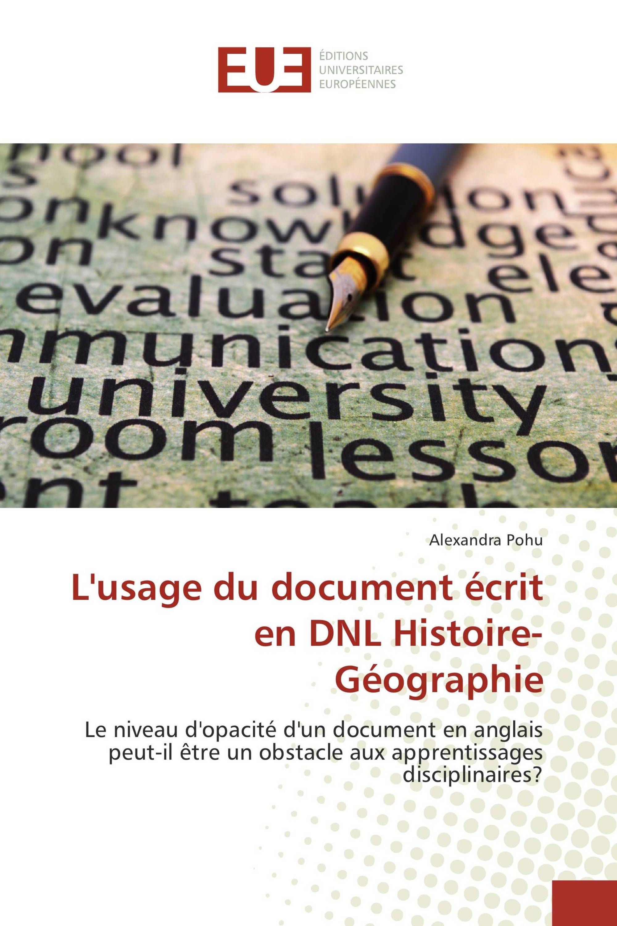 L'usage du document écrit en DNL Histoire-Géographie