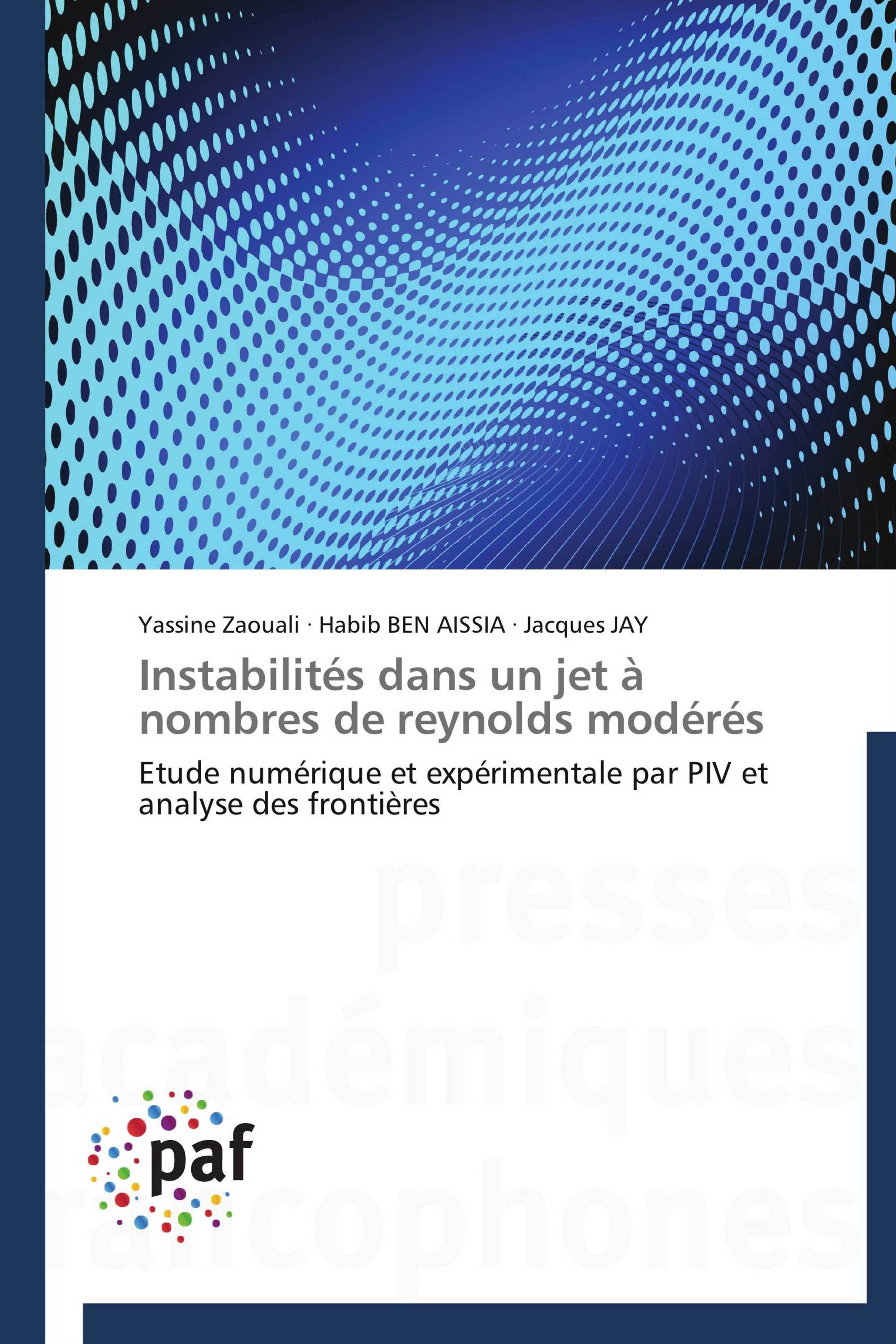 Instabilités dans un jet à nombres de reynolds modérés