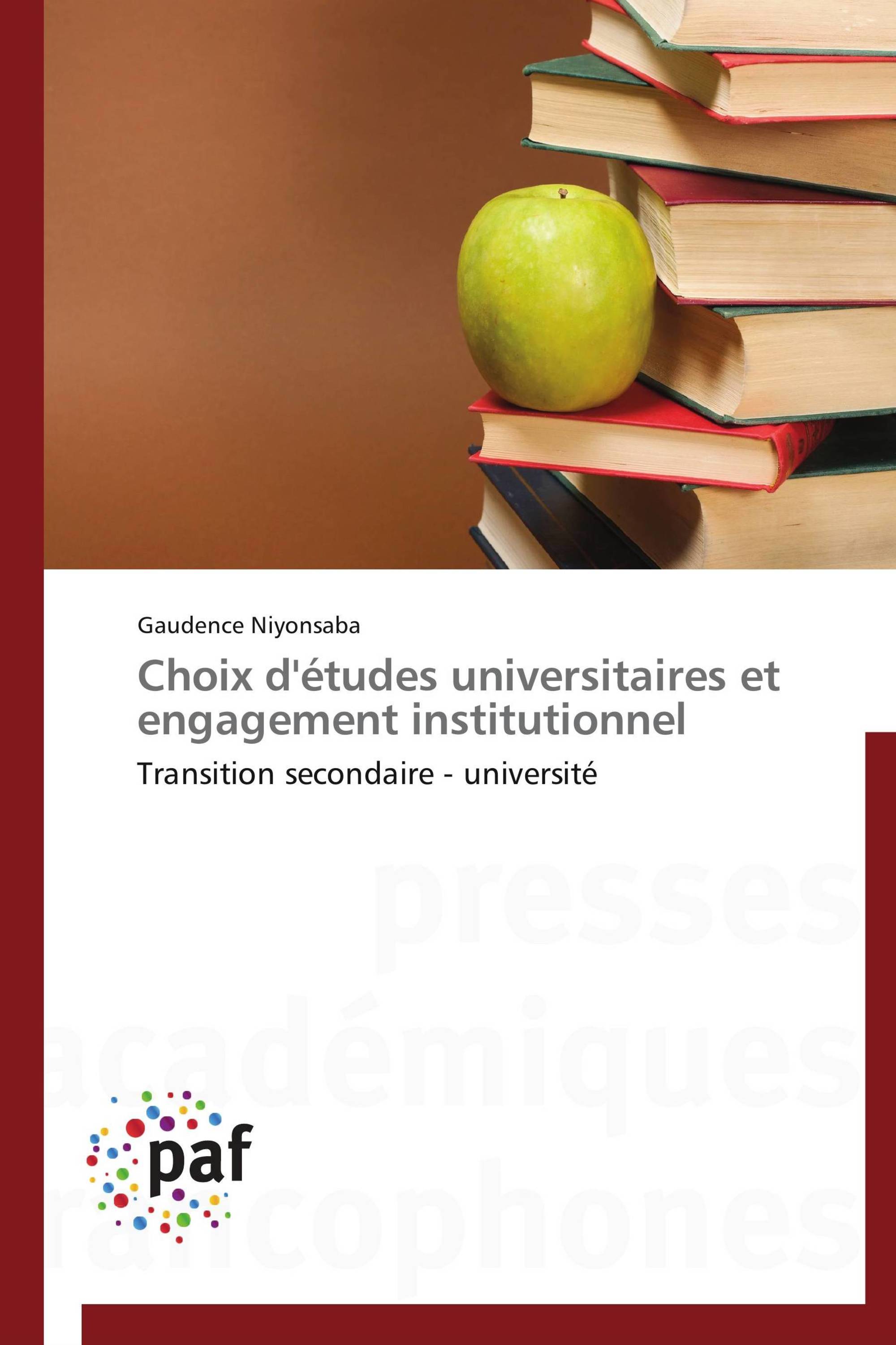 Choix d'études universitaires et engagement institutionnel