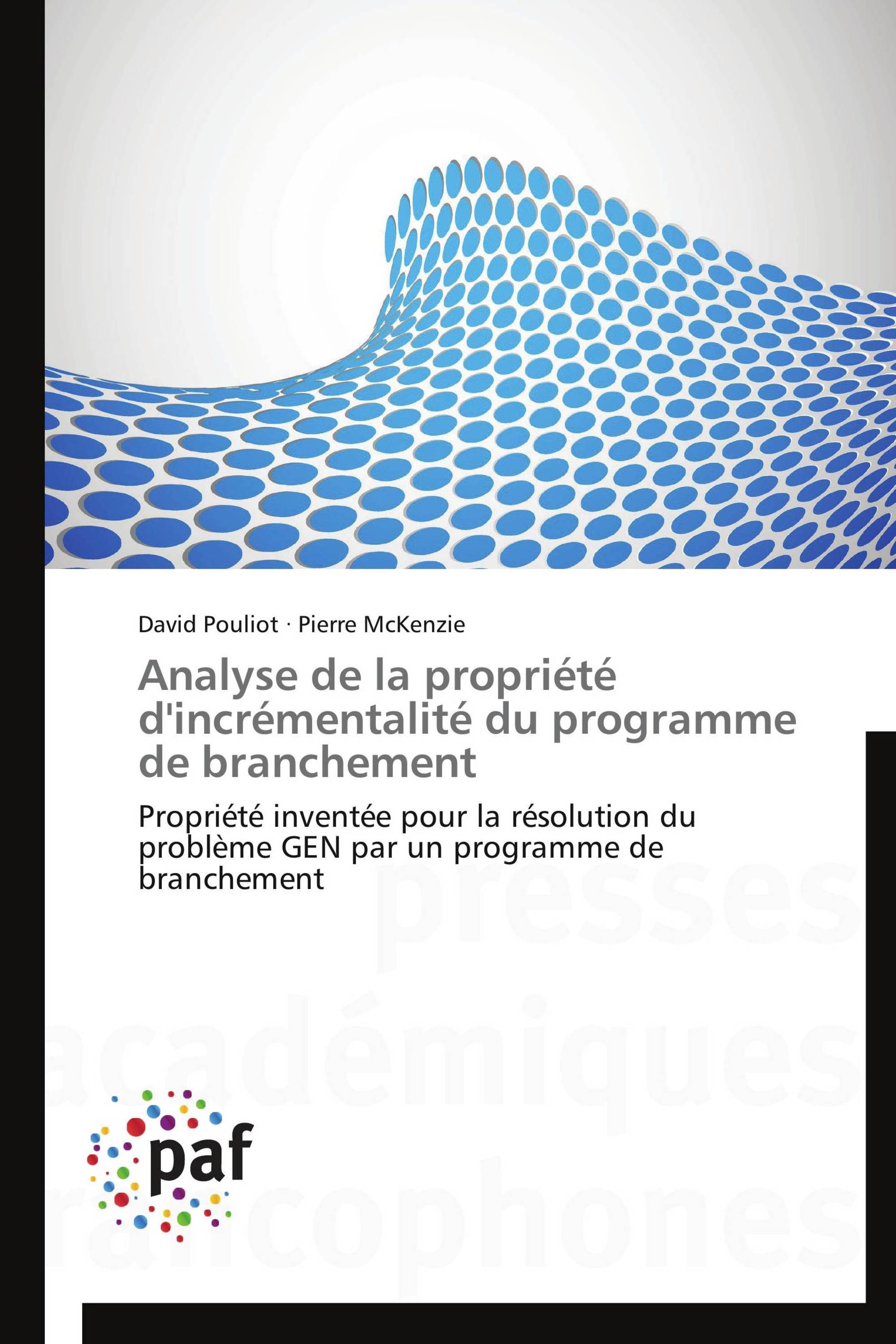 Analyse de la propriété d'incrémentalité du programme de branchement