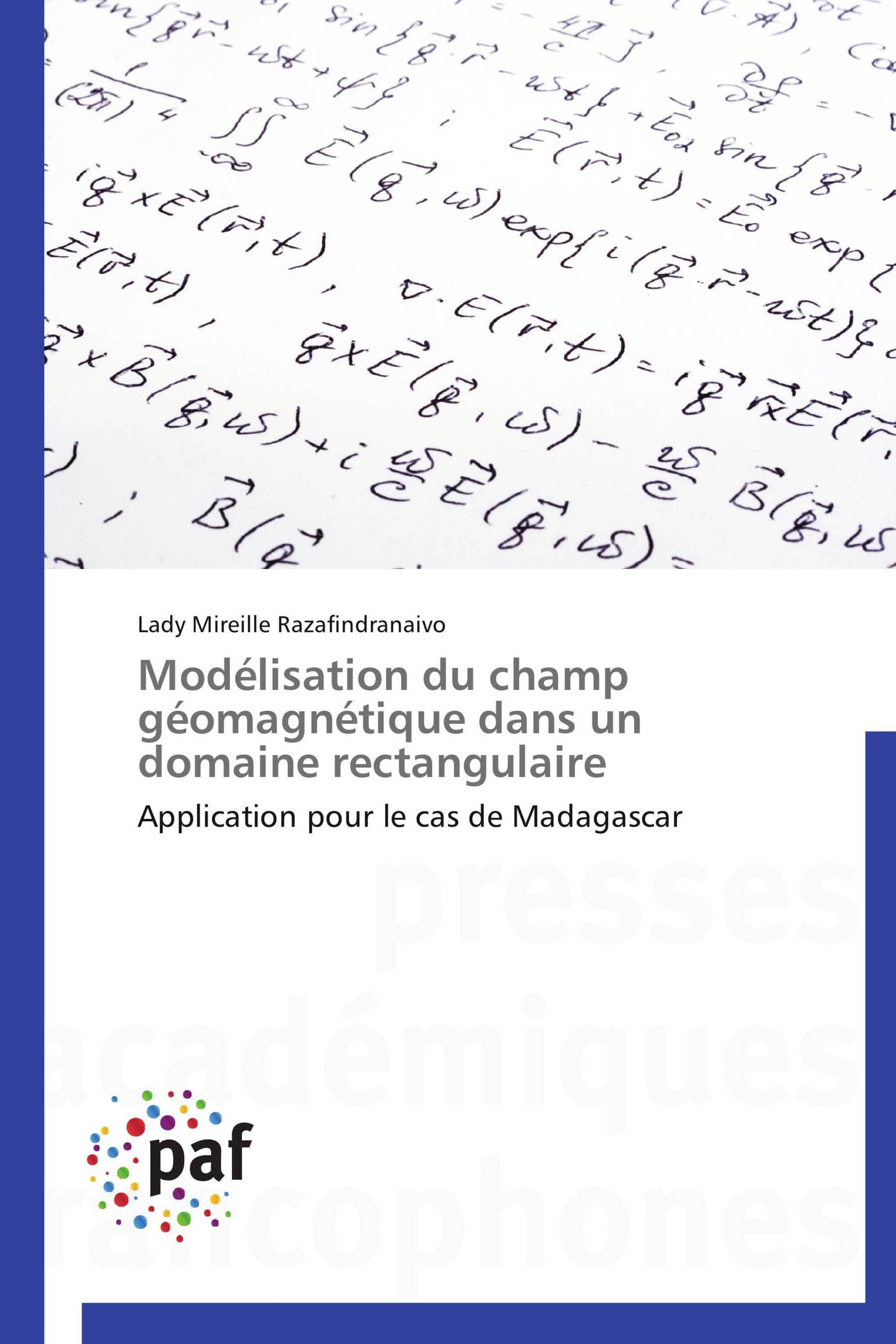 Modélisation du champ géomagnétique dans un domaine rectangulaire