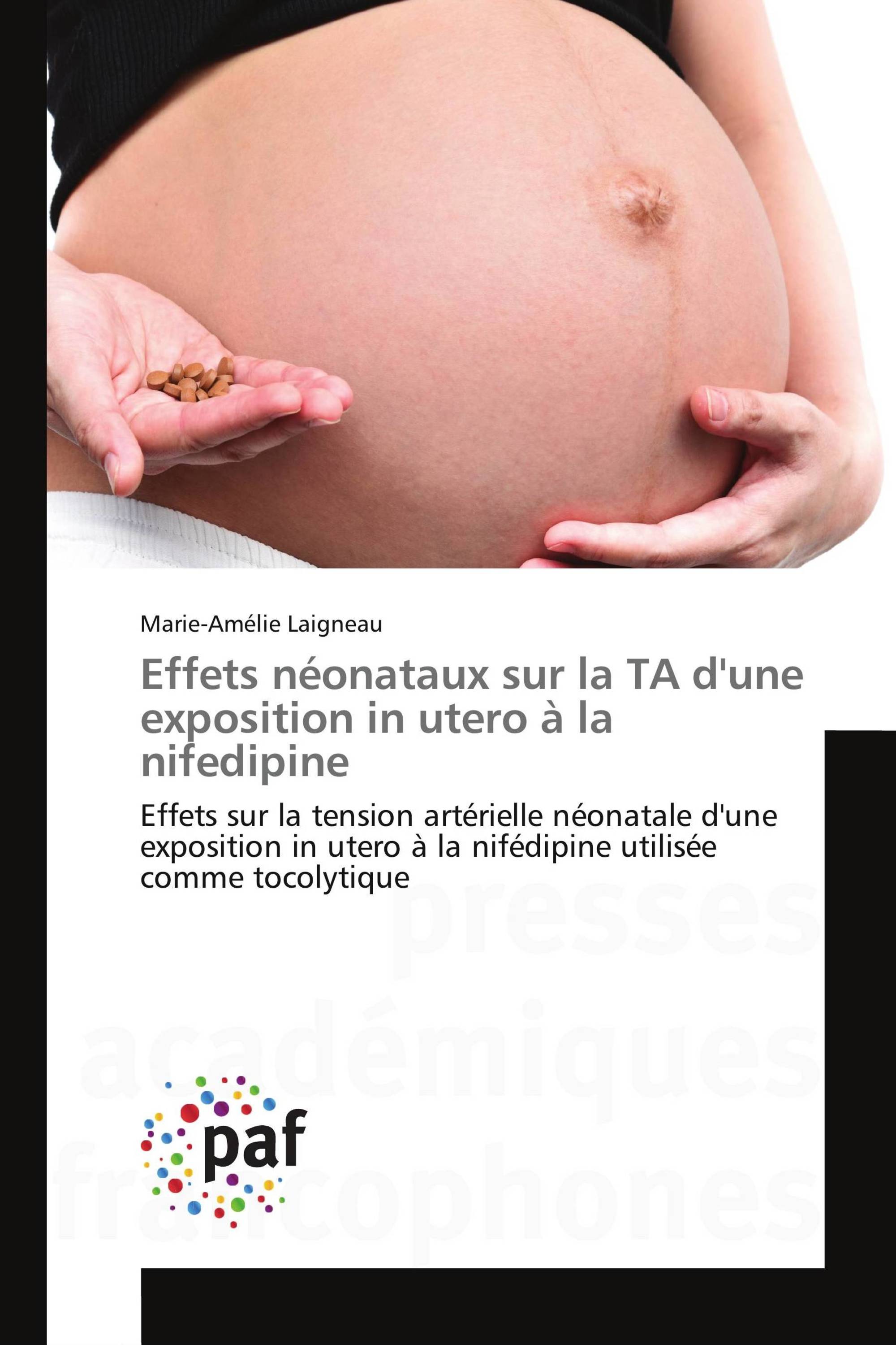 Effets néonataux sur la TA d'une exposition in utero à la nifedipine