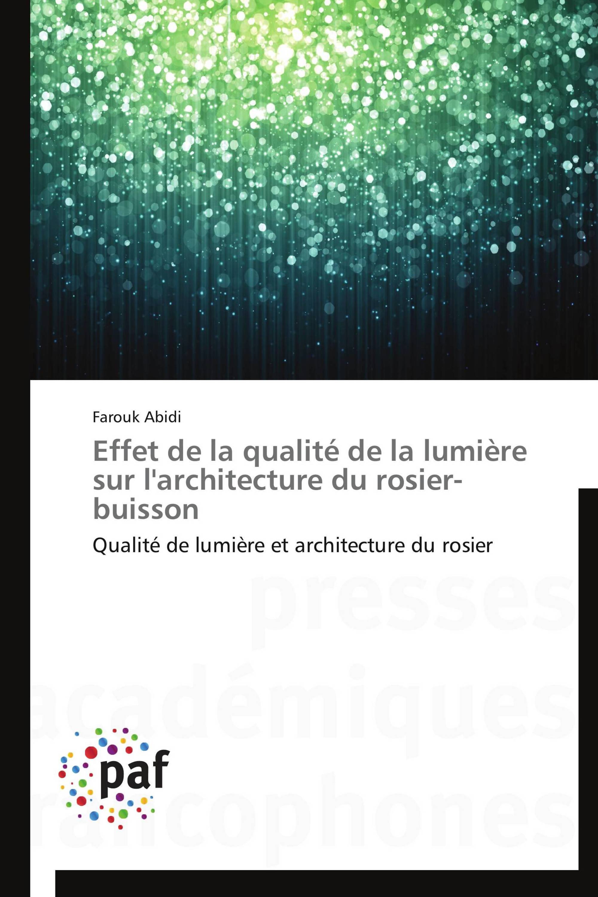 Effet de la qualité de la lumière sur l'architecture du rosier-buisson