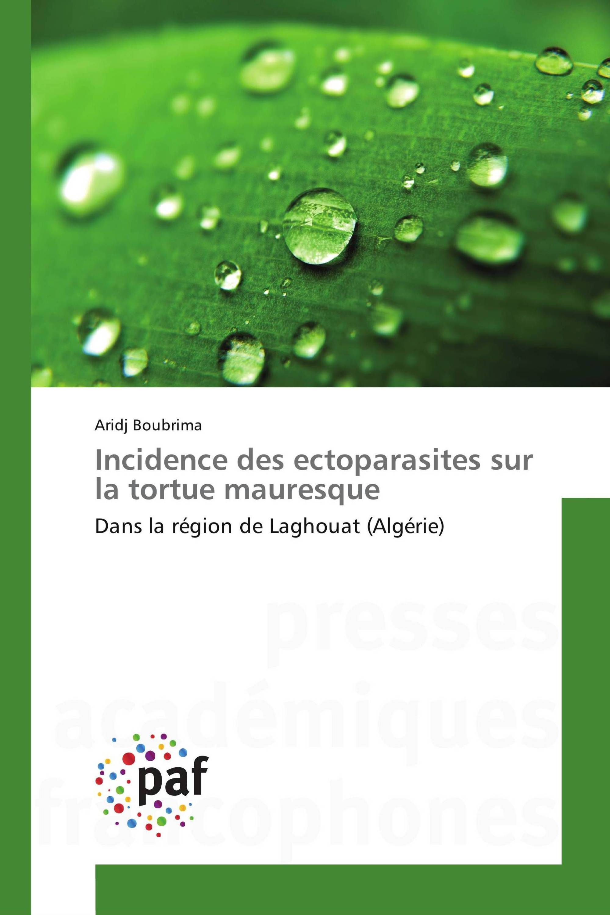 Incidence des ectoparasites sur la tortue mauresque