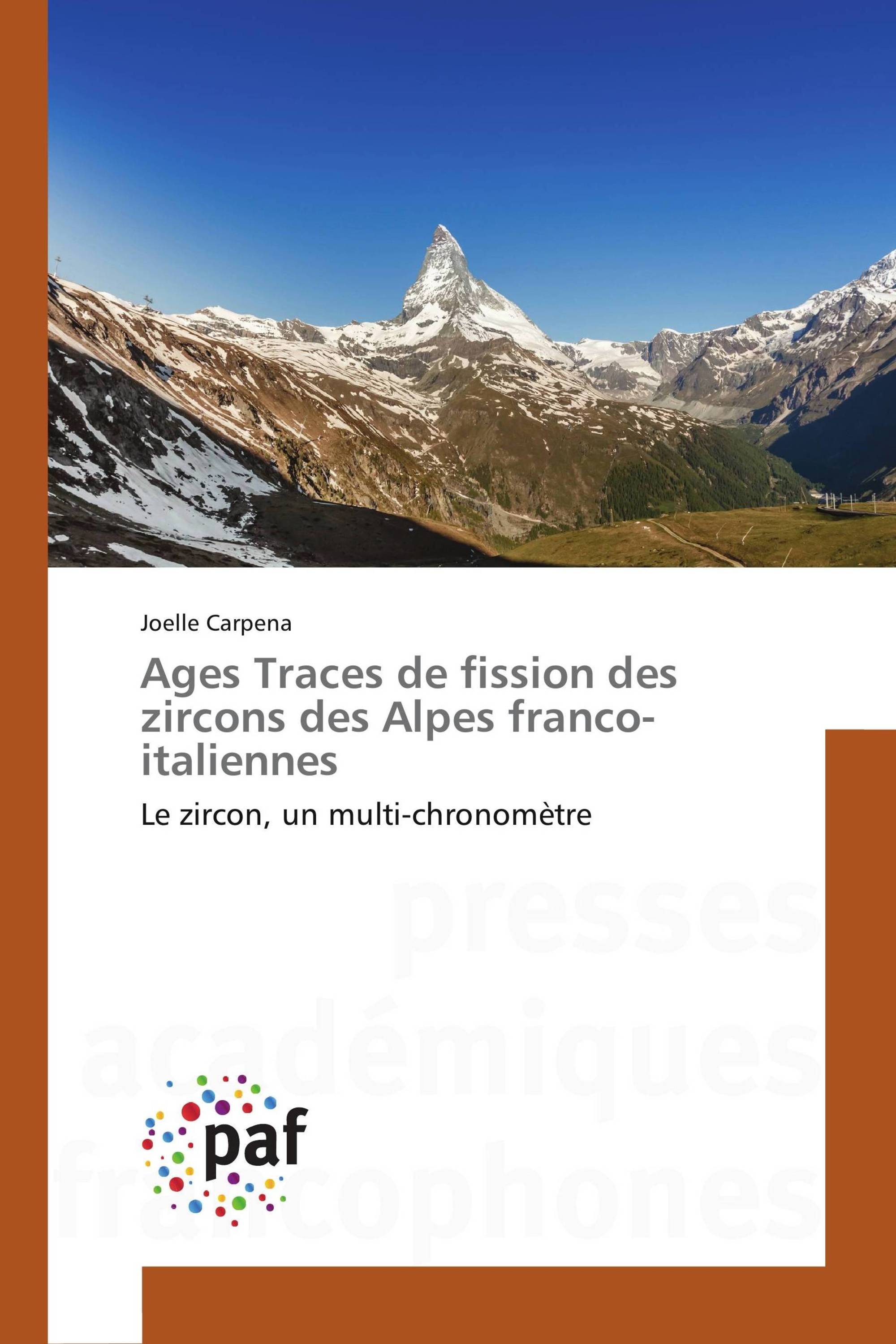 Ages Traces de fission des zircons des Alpes franco-italiennes