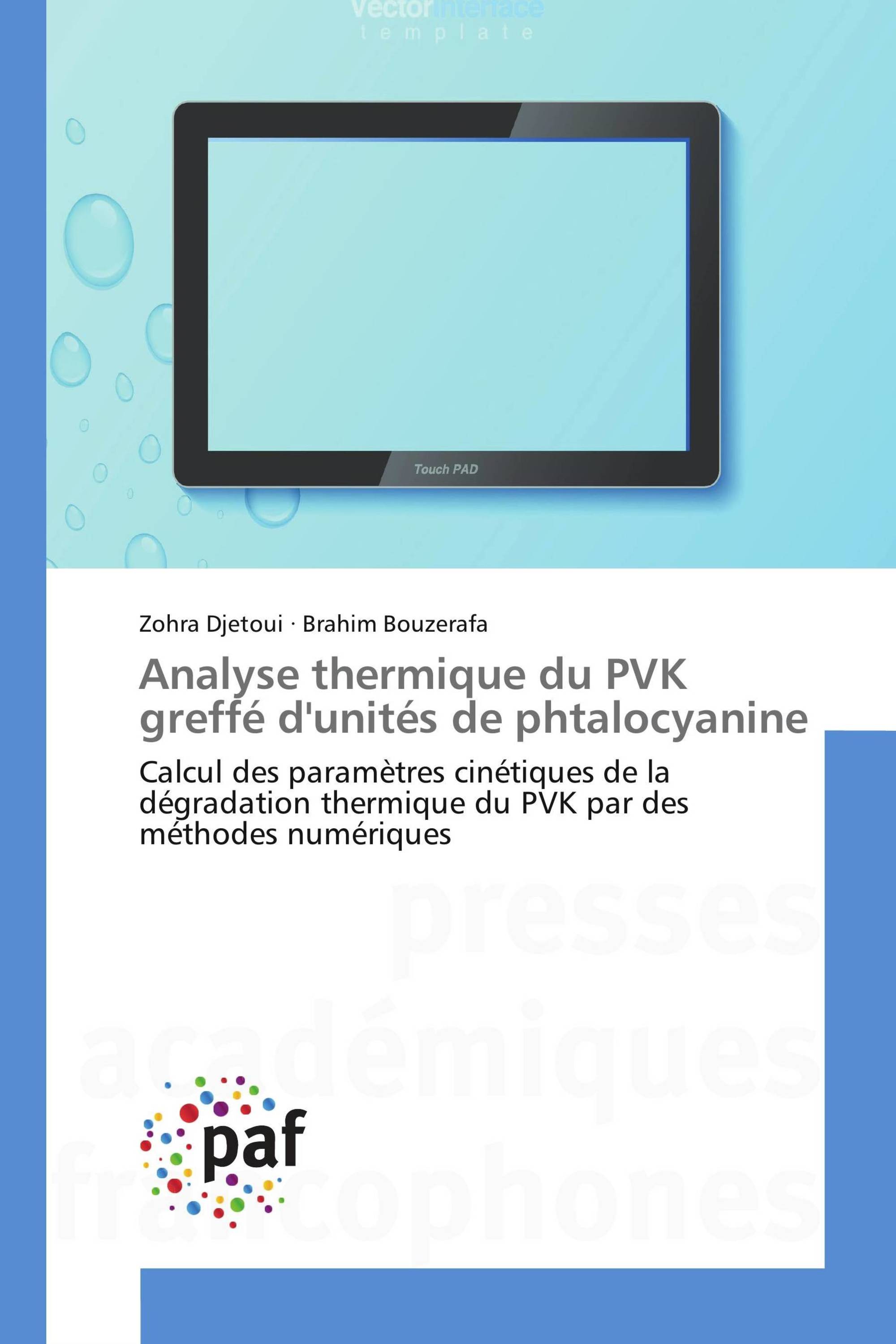 Analyse thermique du PVK greffé d'unités de phtalocyanine