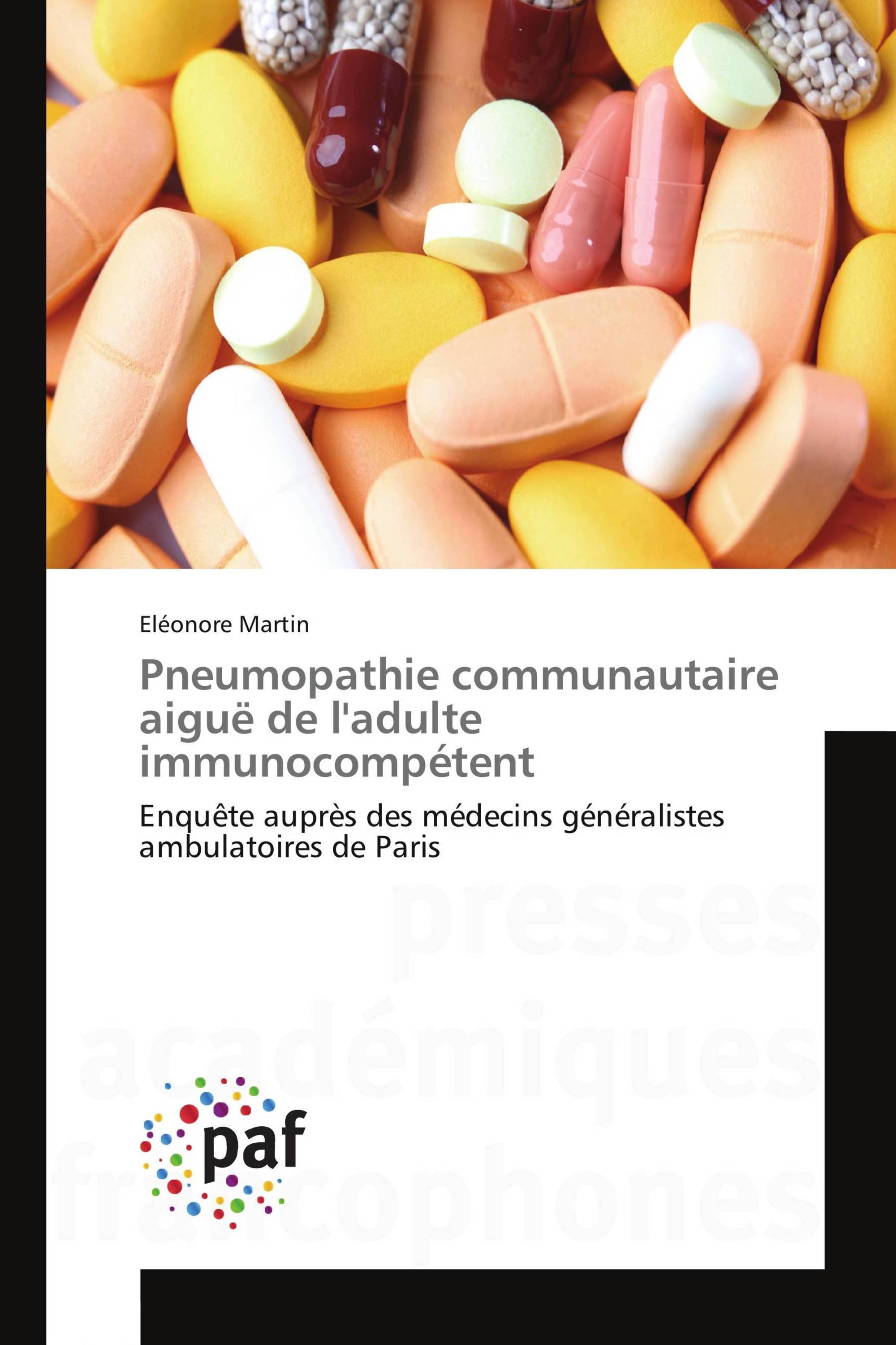 Pneumopathie communautaire aiguë de l'adulte immunocompétent