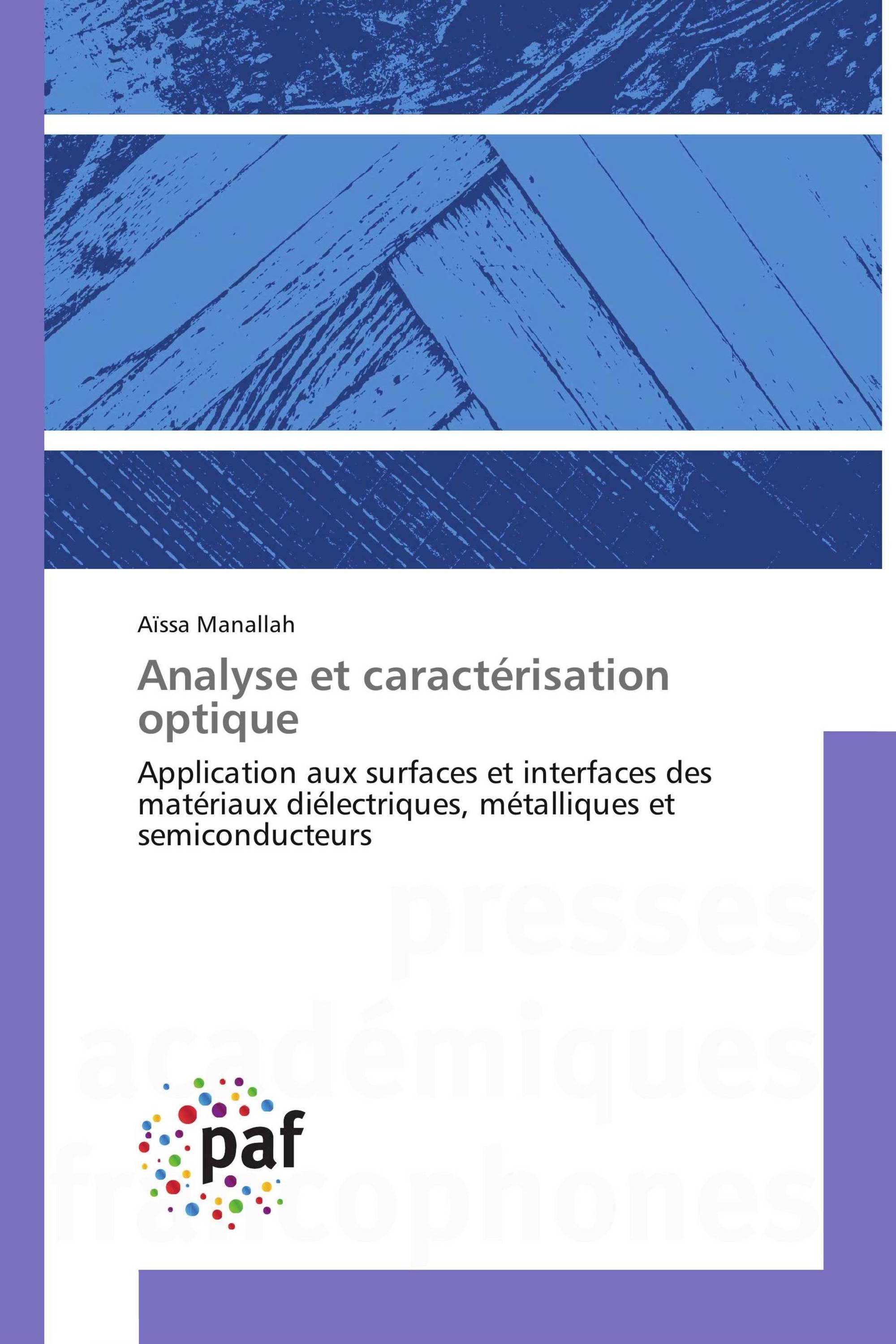 Analyse et caractérisation optique