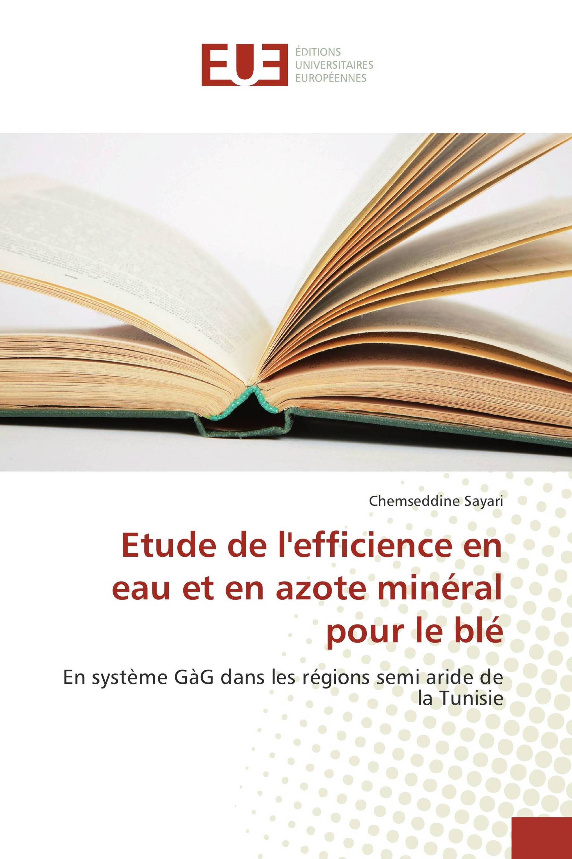 Etude de l'efficience en eau et en azote minéral pour le blé