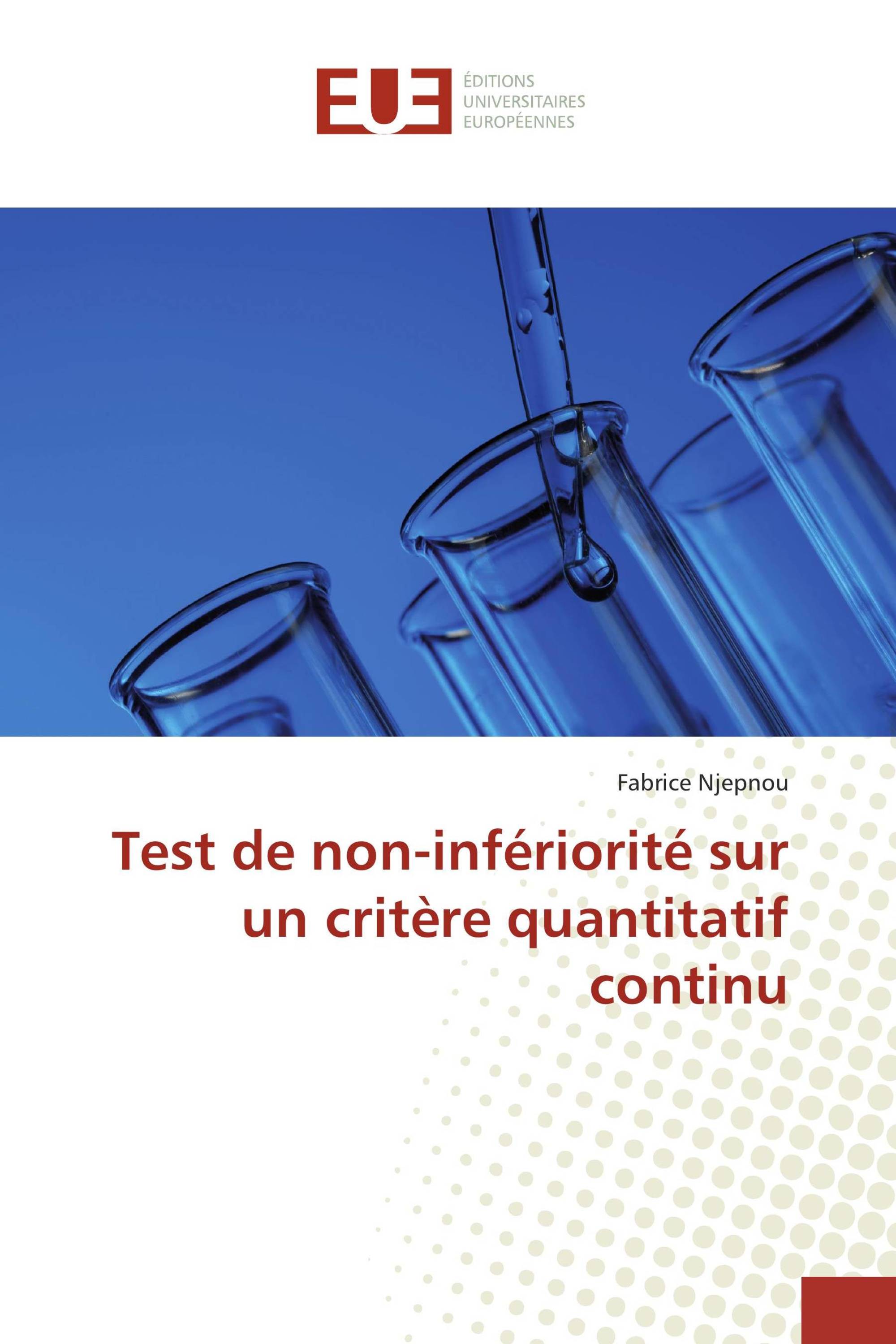 Test de non-infériorité sur un critère quantitatif continu