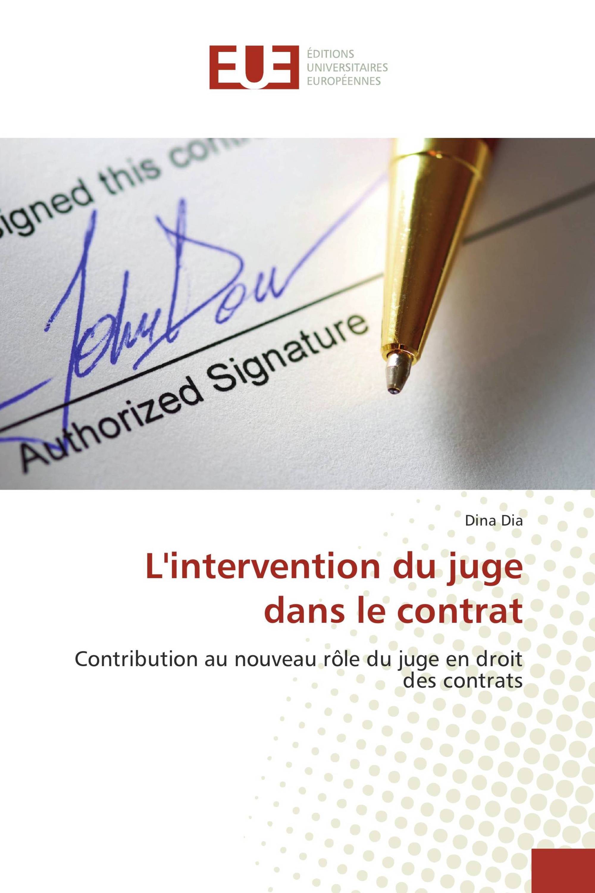 L'intervention du juge dans le contrat