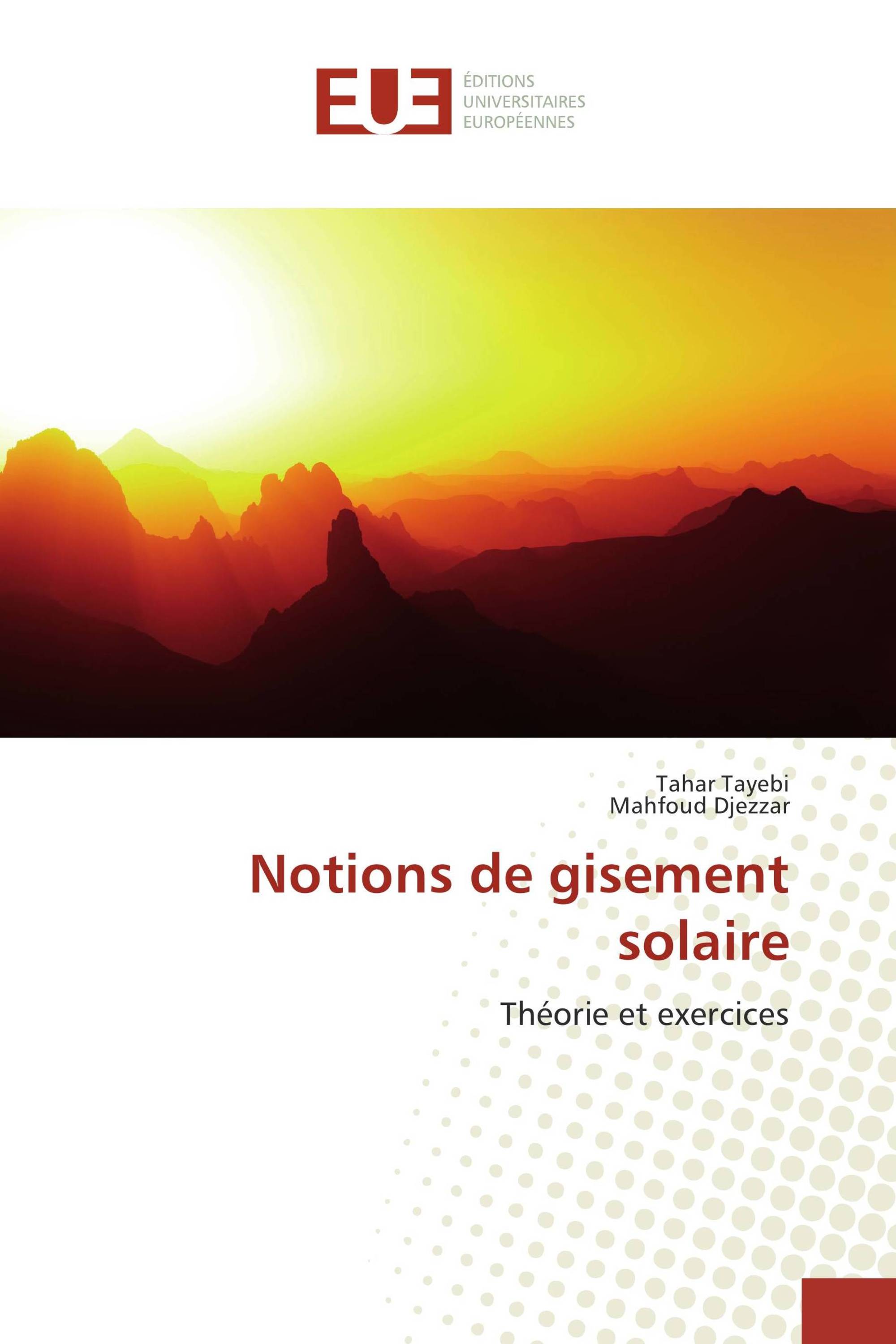 Notions de gisement solaire