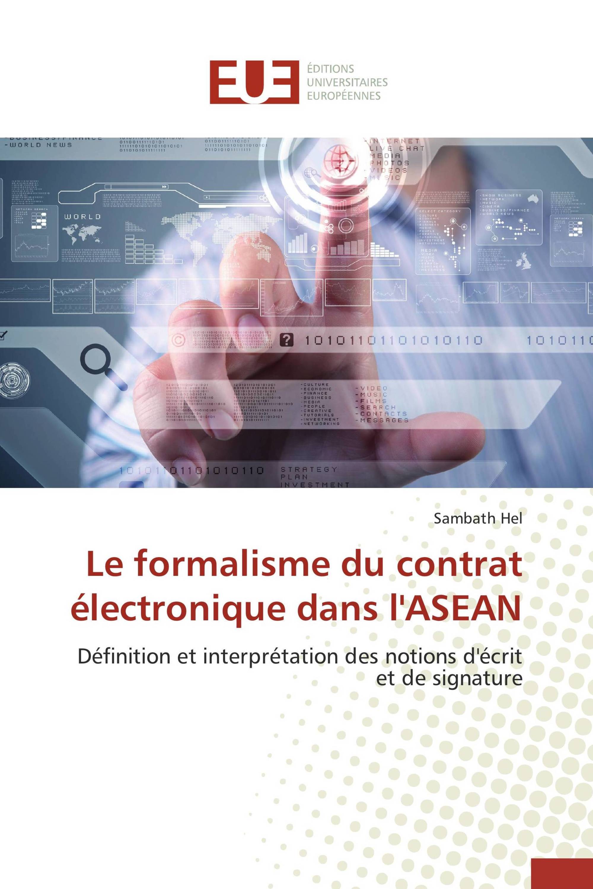 Le formalisme du contrat électronique dans l'ASEAN