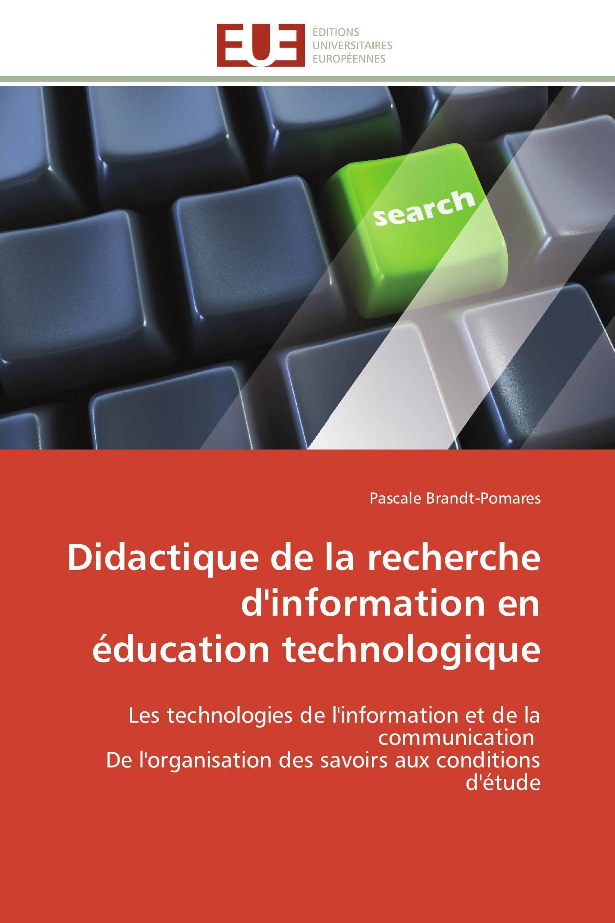 Didactique de la recherche d'information en éducation technologique