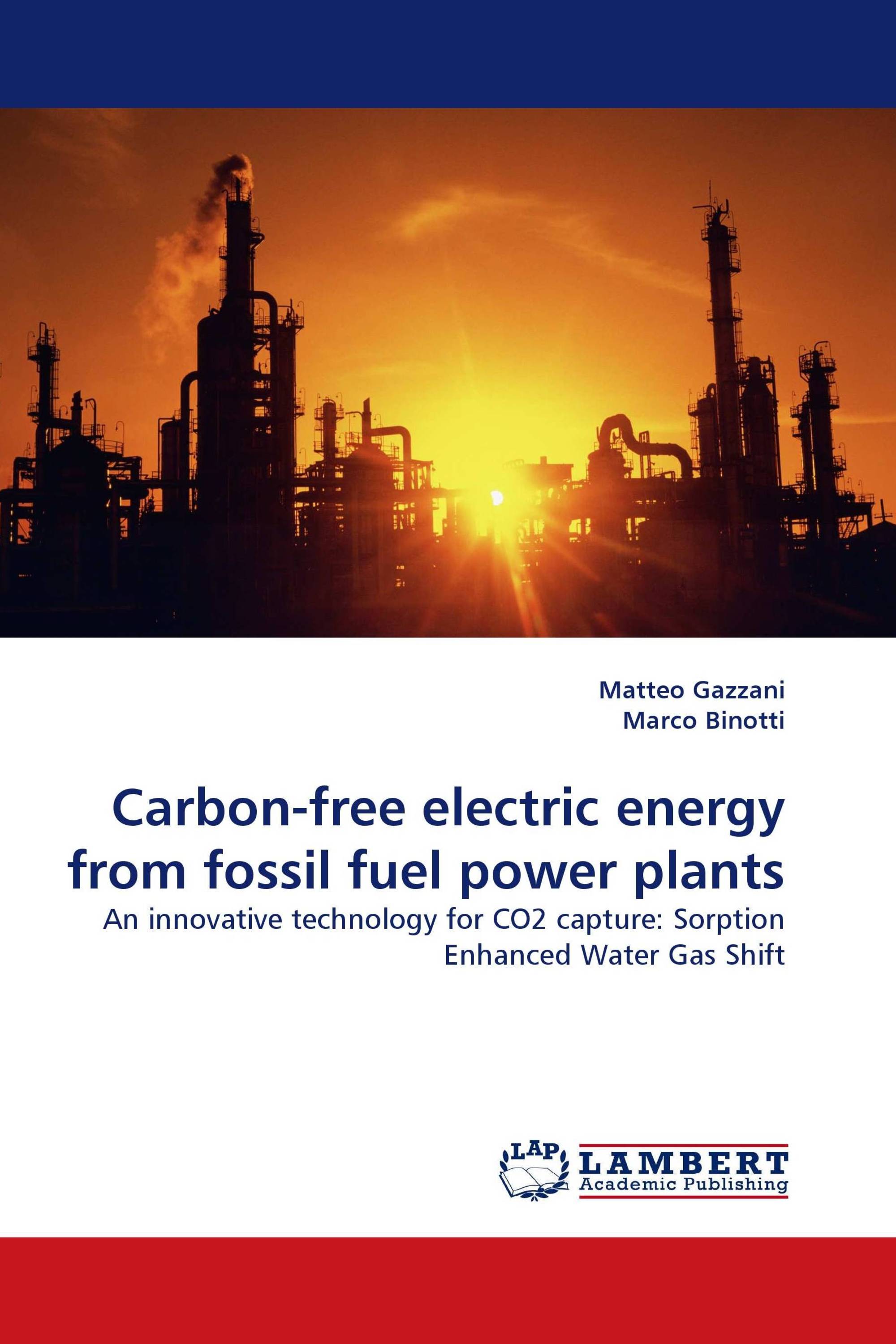 Carbon-free electric energy from fossil fuel power plants