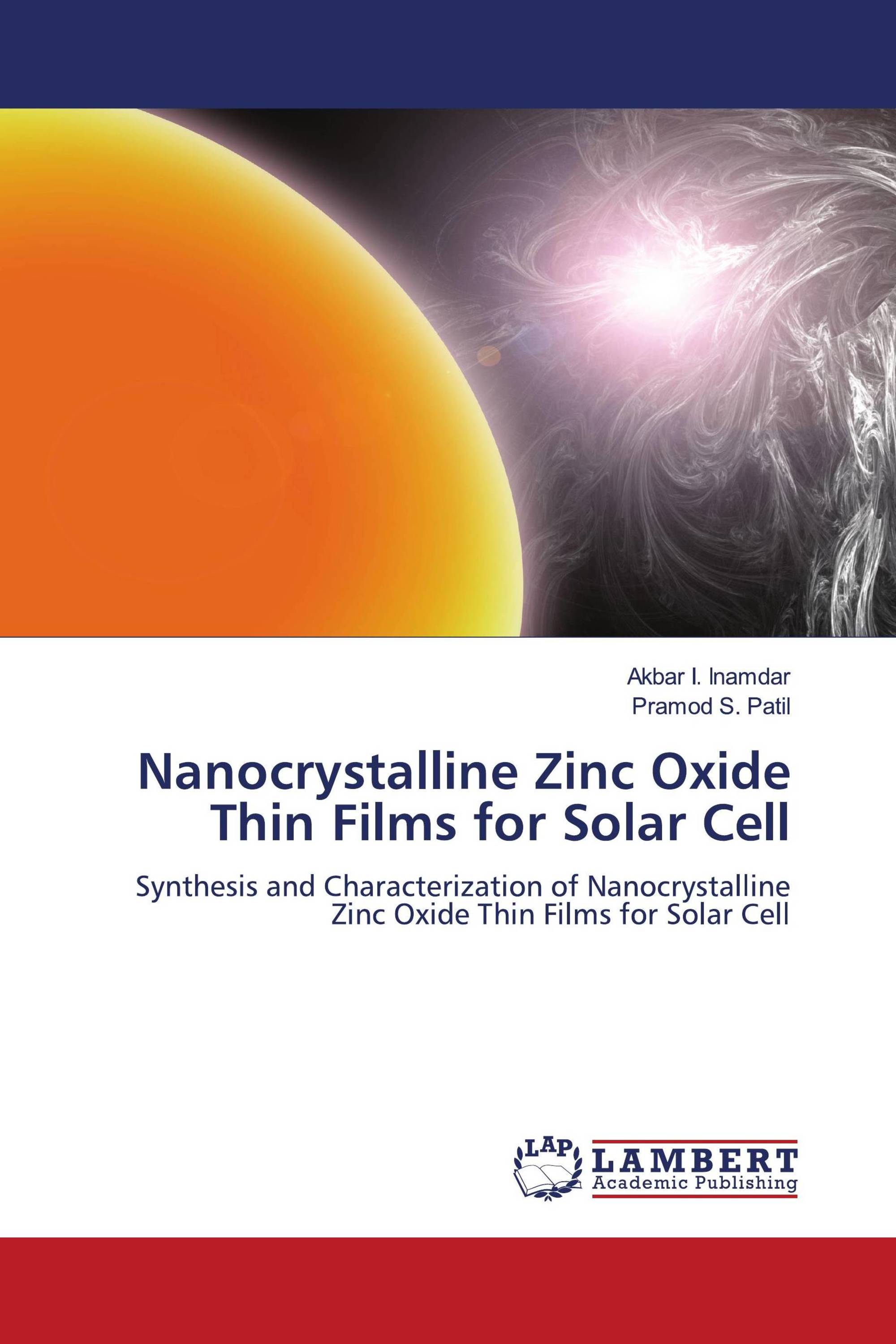 Nanocrystalline Zinc Oxide Thin Films for Solar Cell