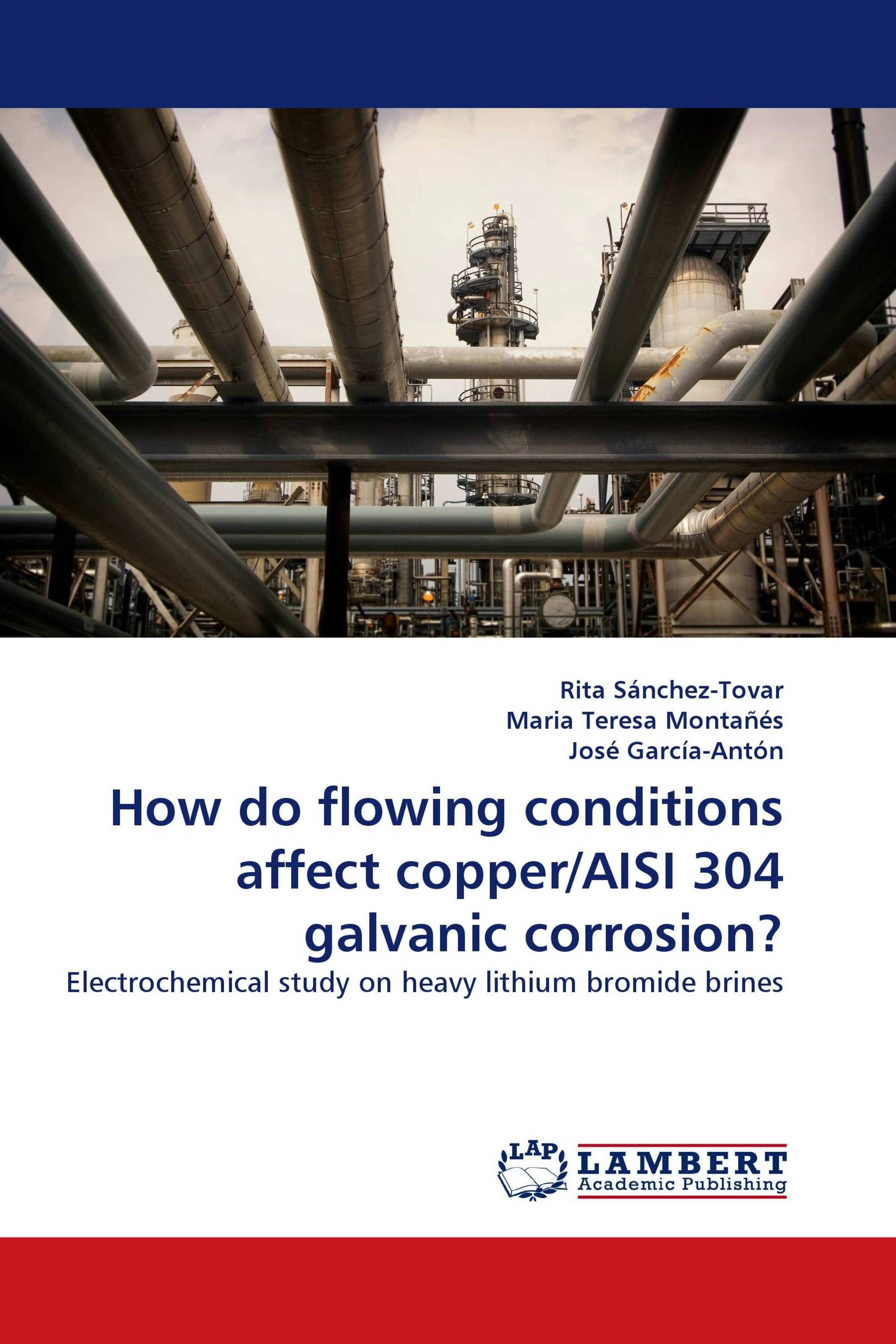 How do flowing conditions affect copper/AISI 304 galvanic corrosion?