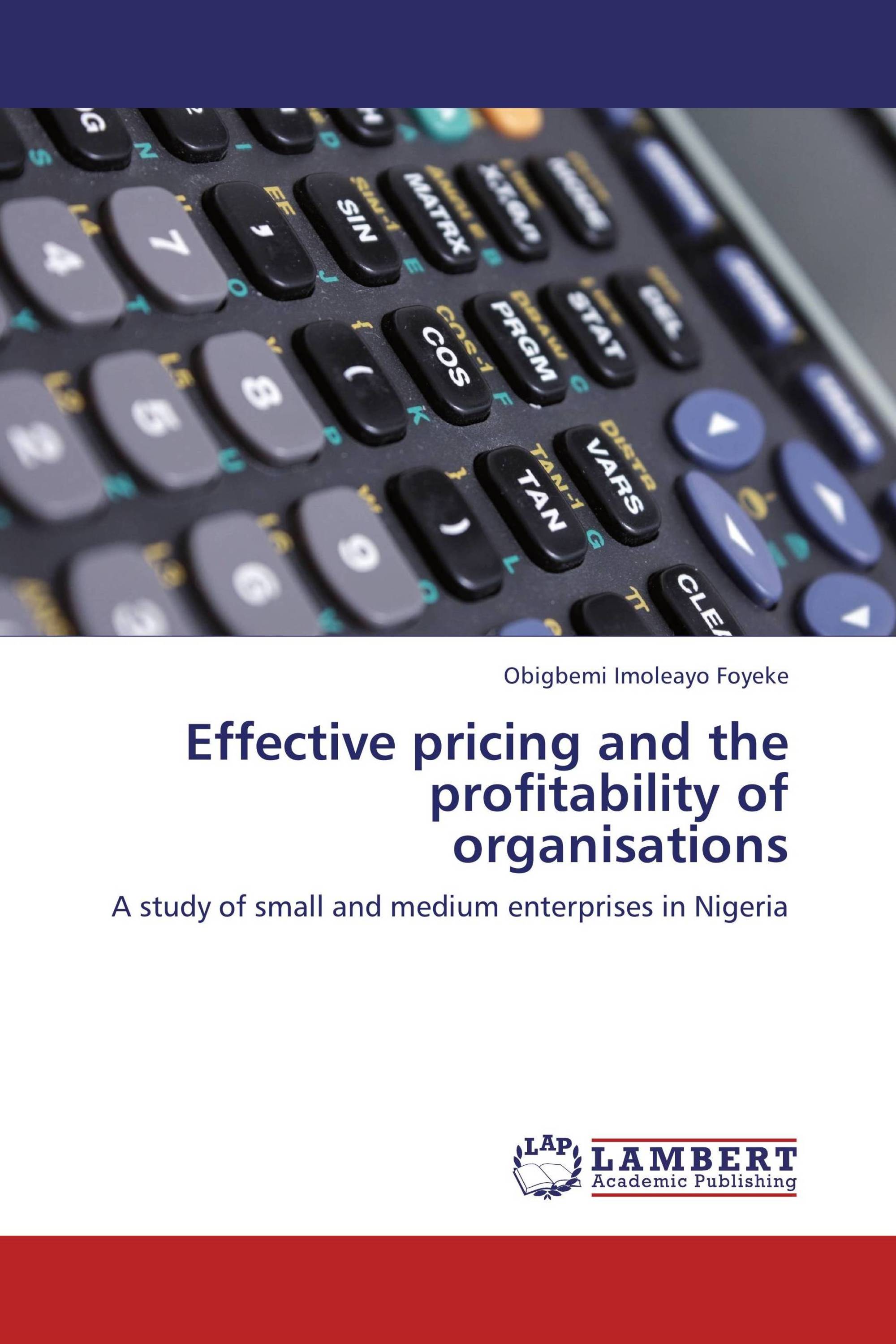 Effective pricing and the profitability of organisations