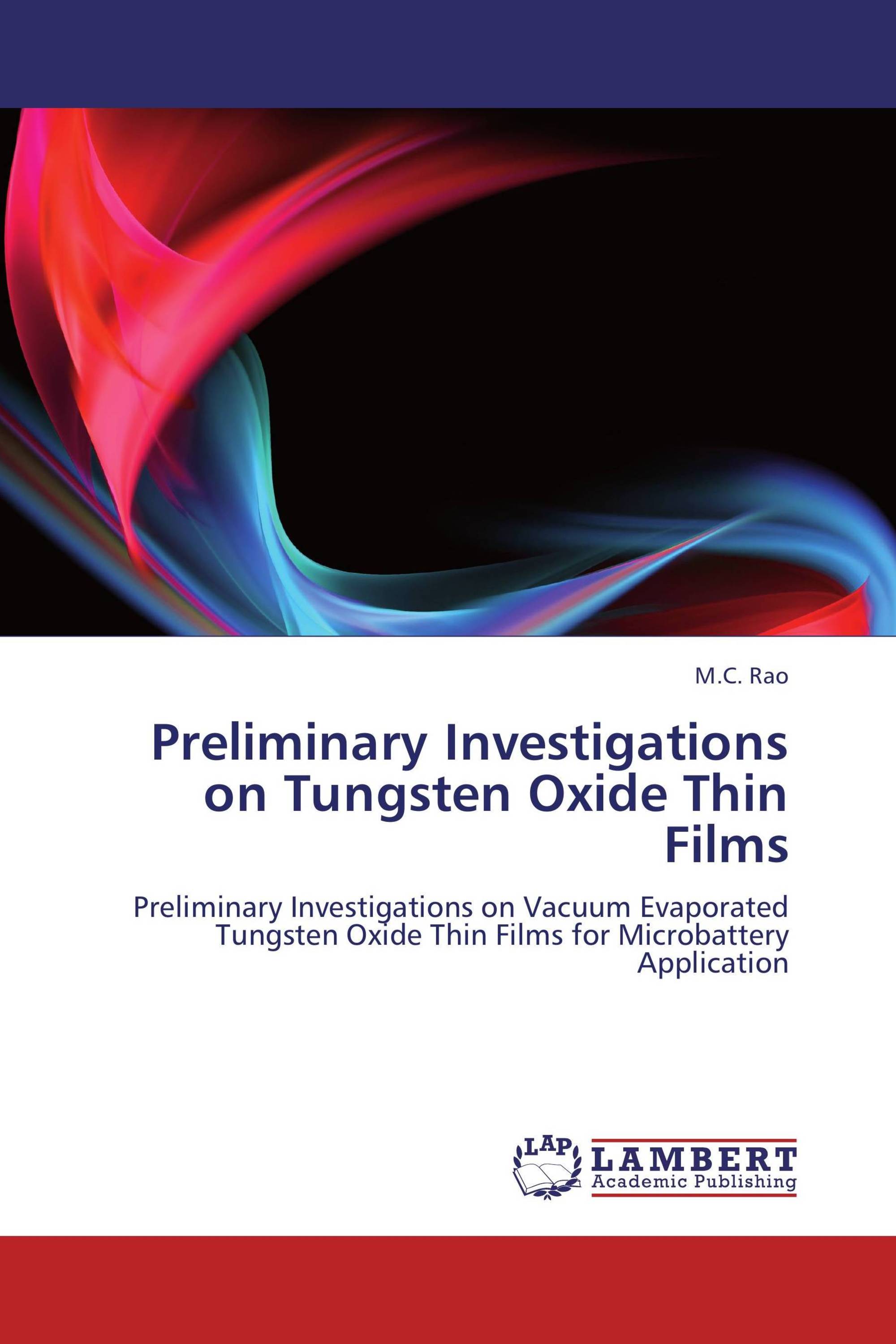 Preliminary Investigations on Tungsten Oxide Thin Films