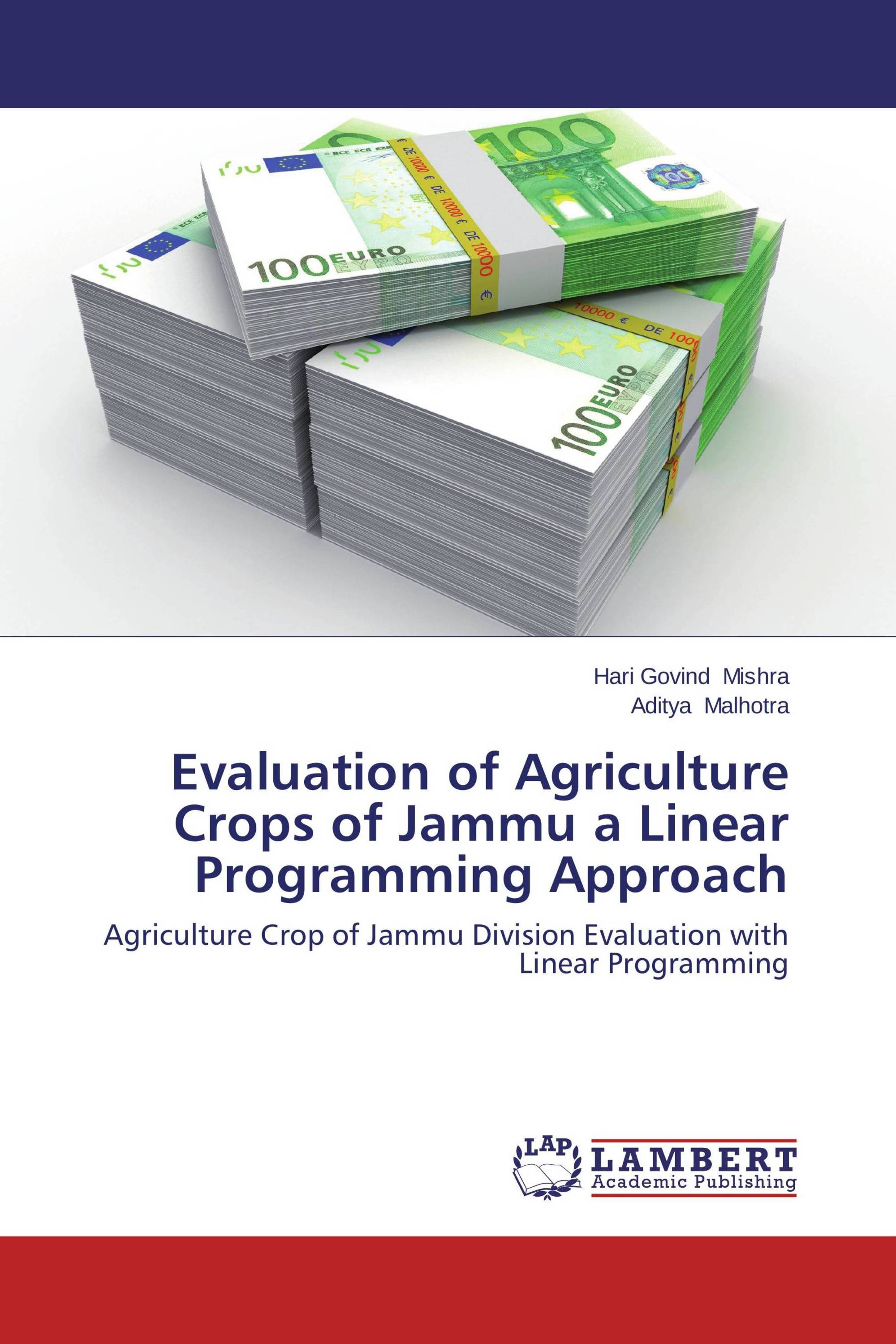 Evaluation of Agriculture Crops of Jammu a Linear Programming Approach